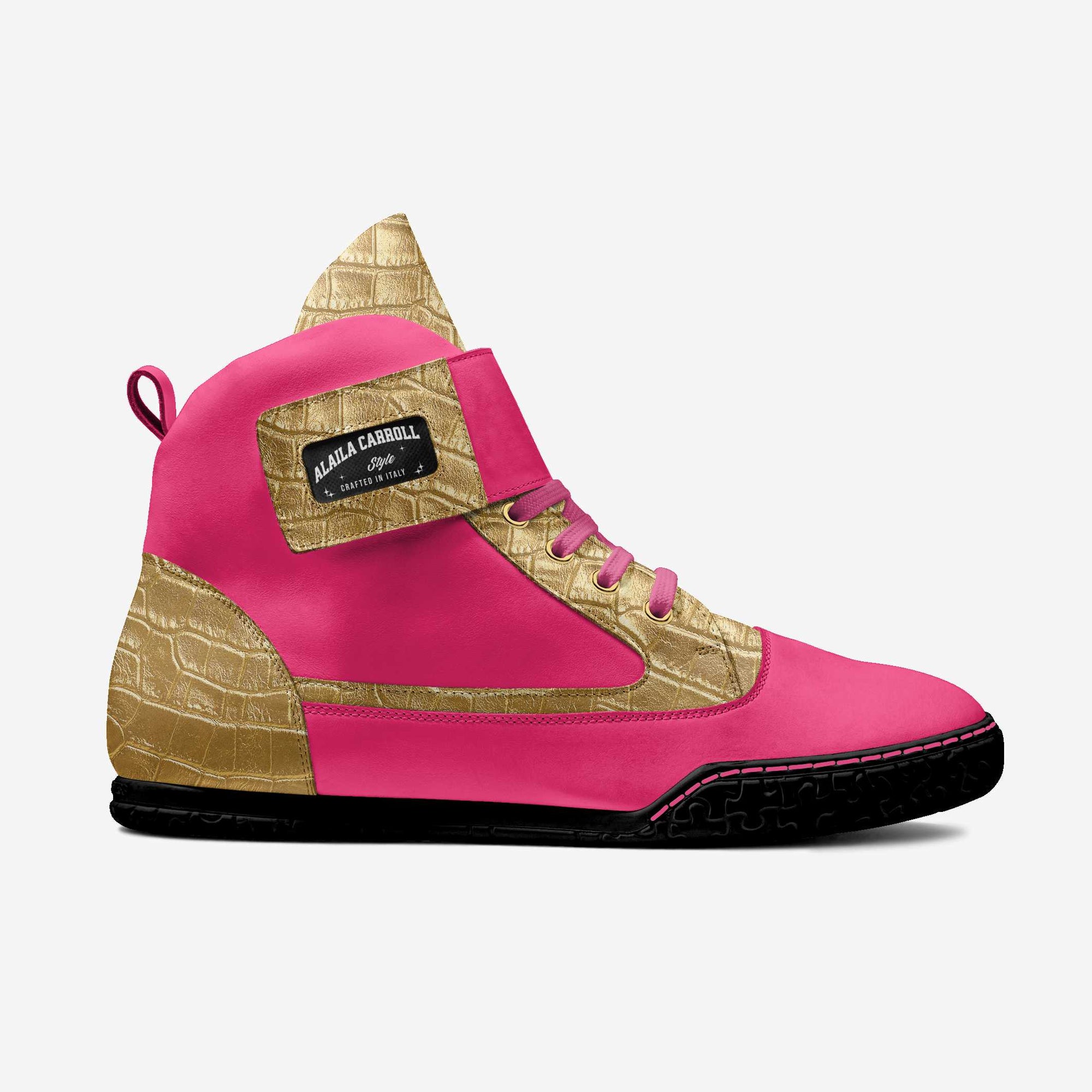 MODERN STRAP HIGH TOP Pink & Gold