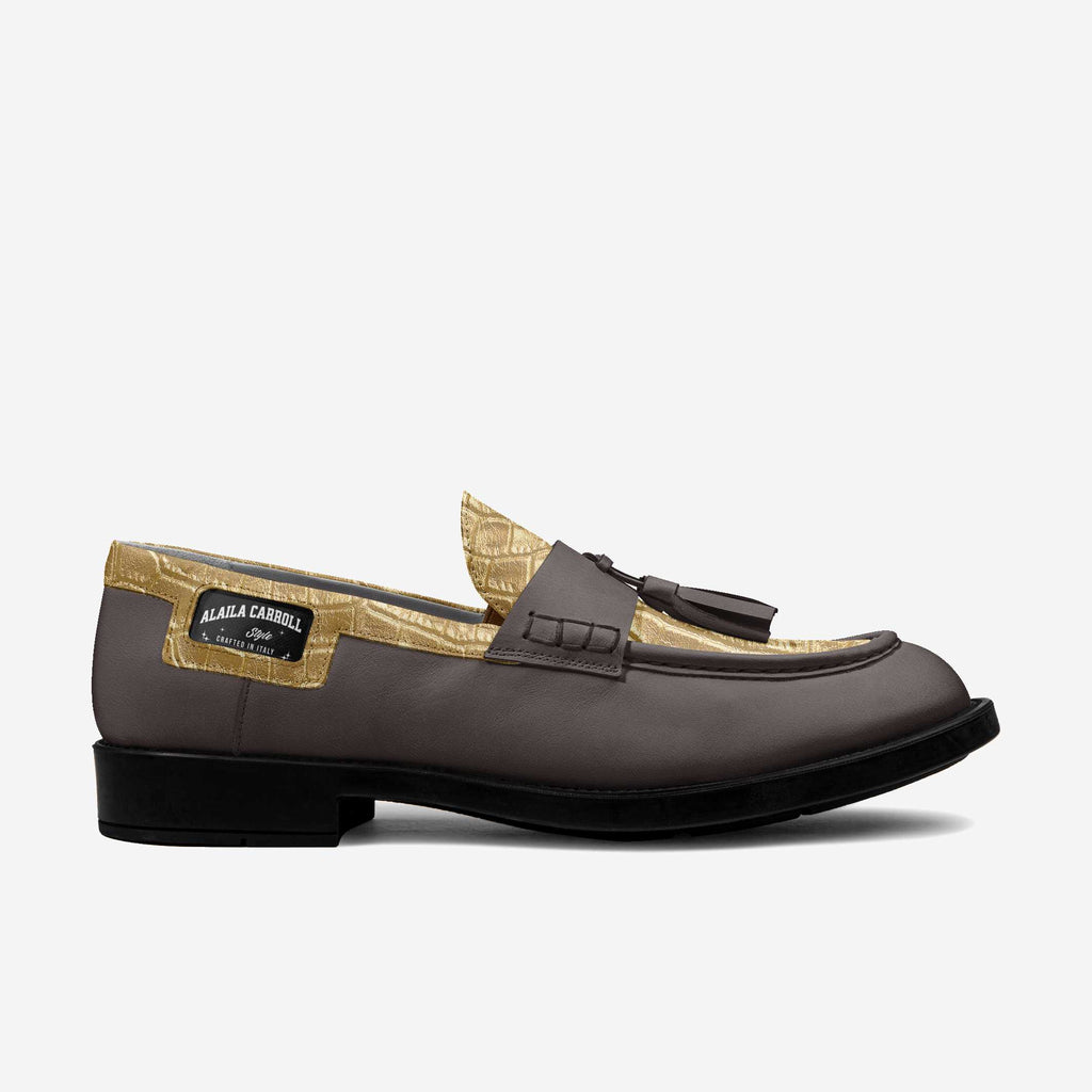 Luxe Classic Loafer Dark Brown & Gold