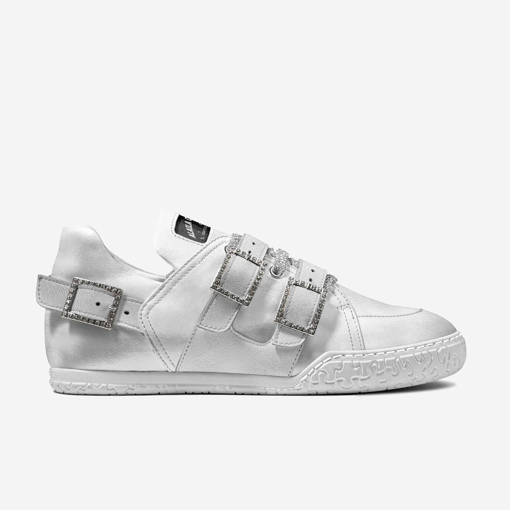 Bridal STRASS LUXE LOW TOP White & Silver