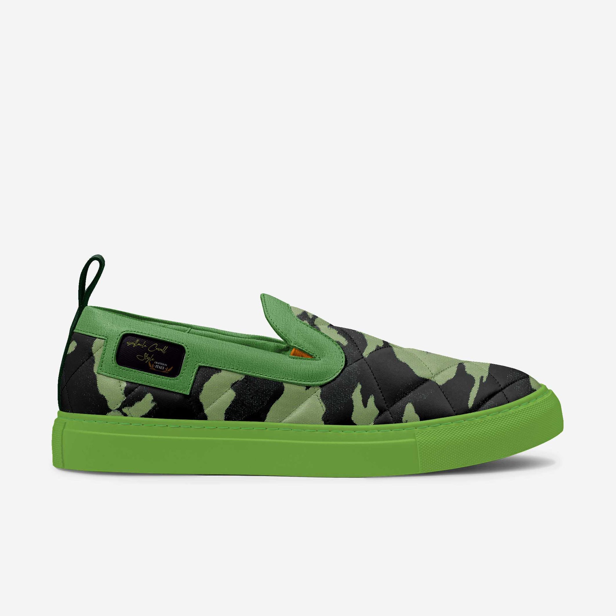 FASHION SLIP ON GREEN & BLACK