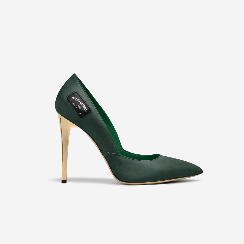 SIMPLE CUT HIGH HEEL – Emerald & Gold