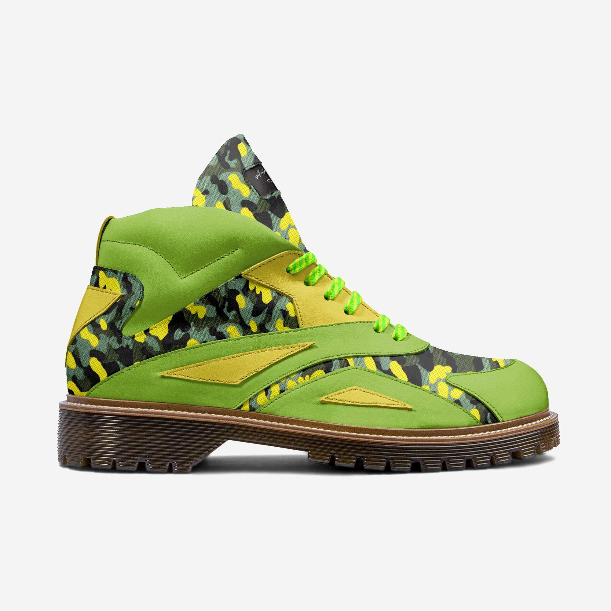Future Style Boot Green & Yellow