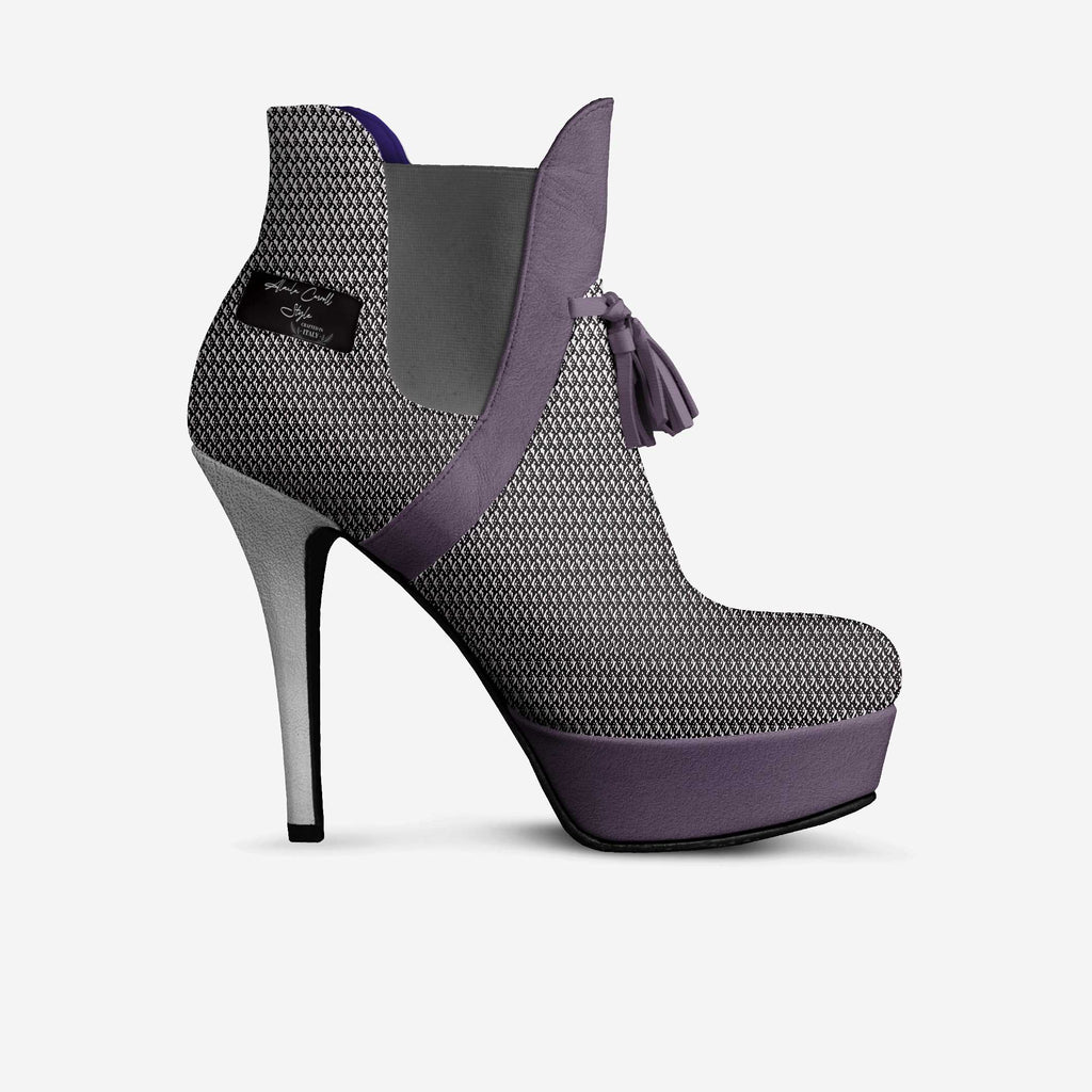 Tassels Platform Pump Sliver Textile & Purple