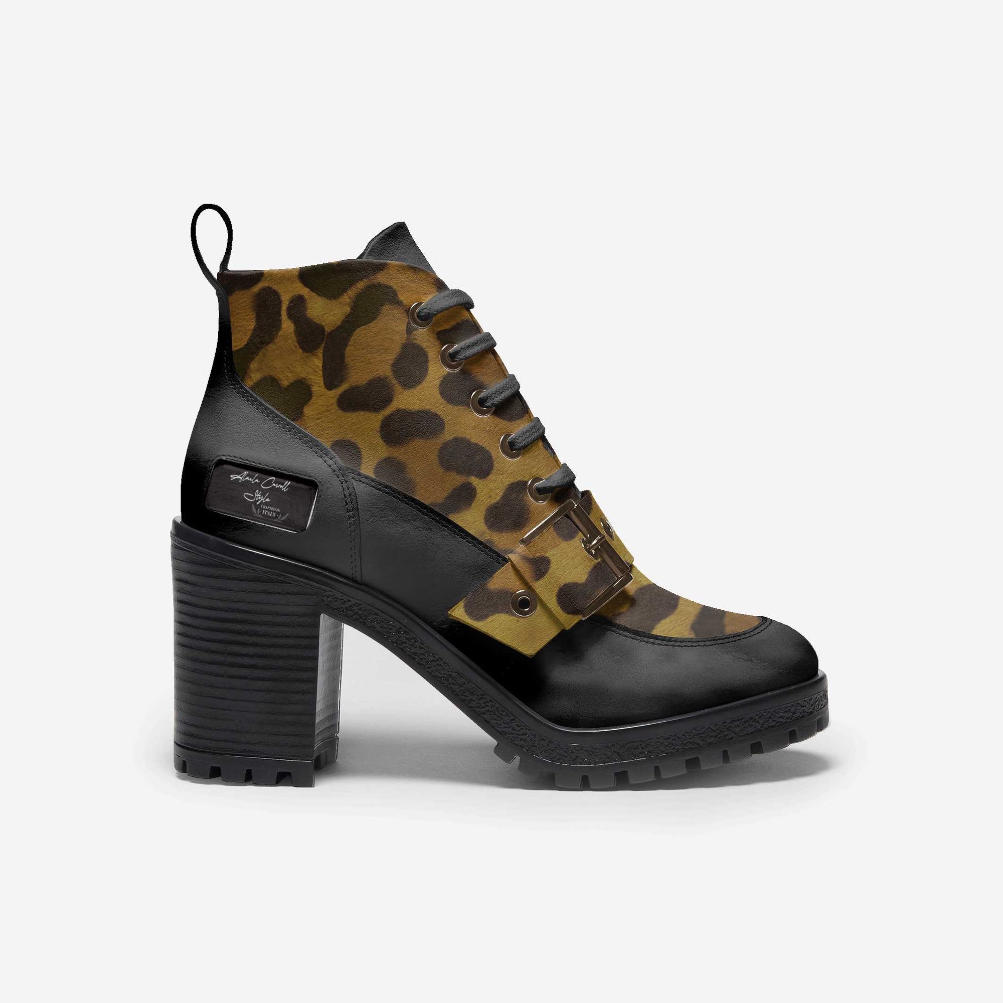 Laced Sporty Boot Black & Jaguar