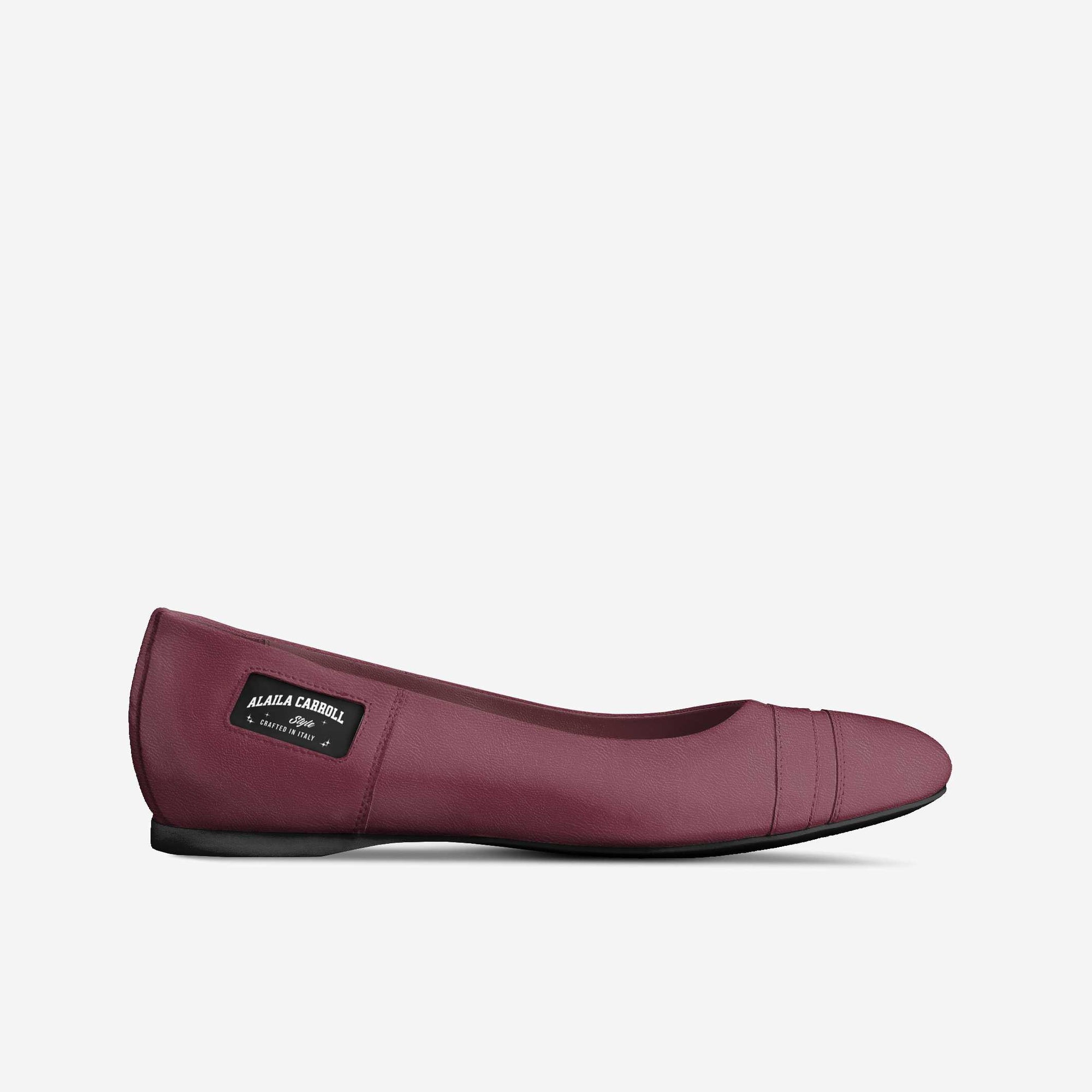 Minimal Ballerina Flat Burgundy – Elegant Italian Women’s Flats | Alaila Carroll Style