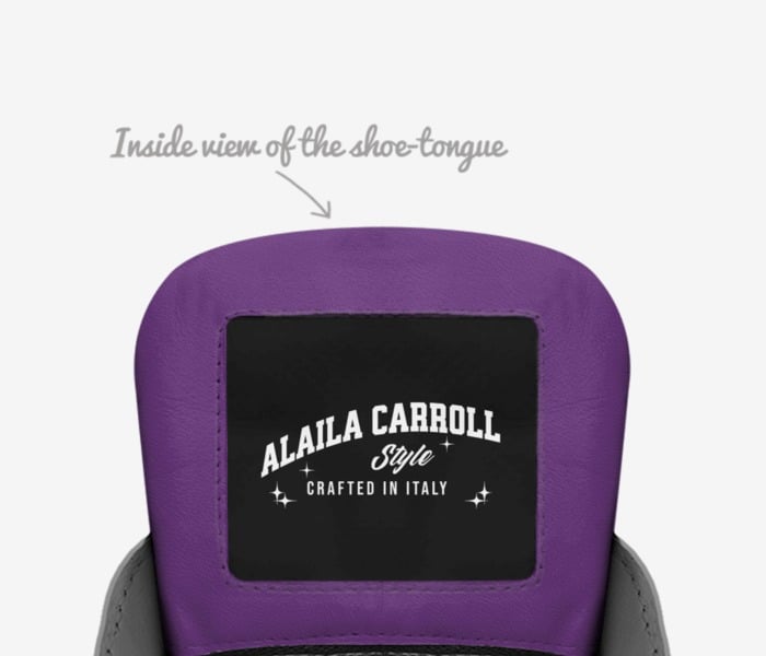 Chunky Basket Design Purple & Black