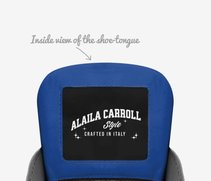 Fashion Designer Runner Blue & Grey | Luxury Italian Sneakers | Alaila Carroll Style