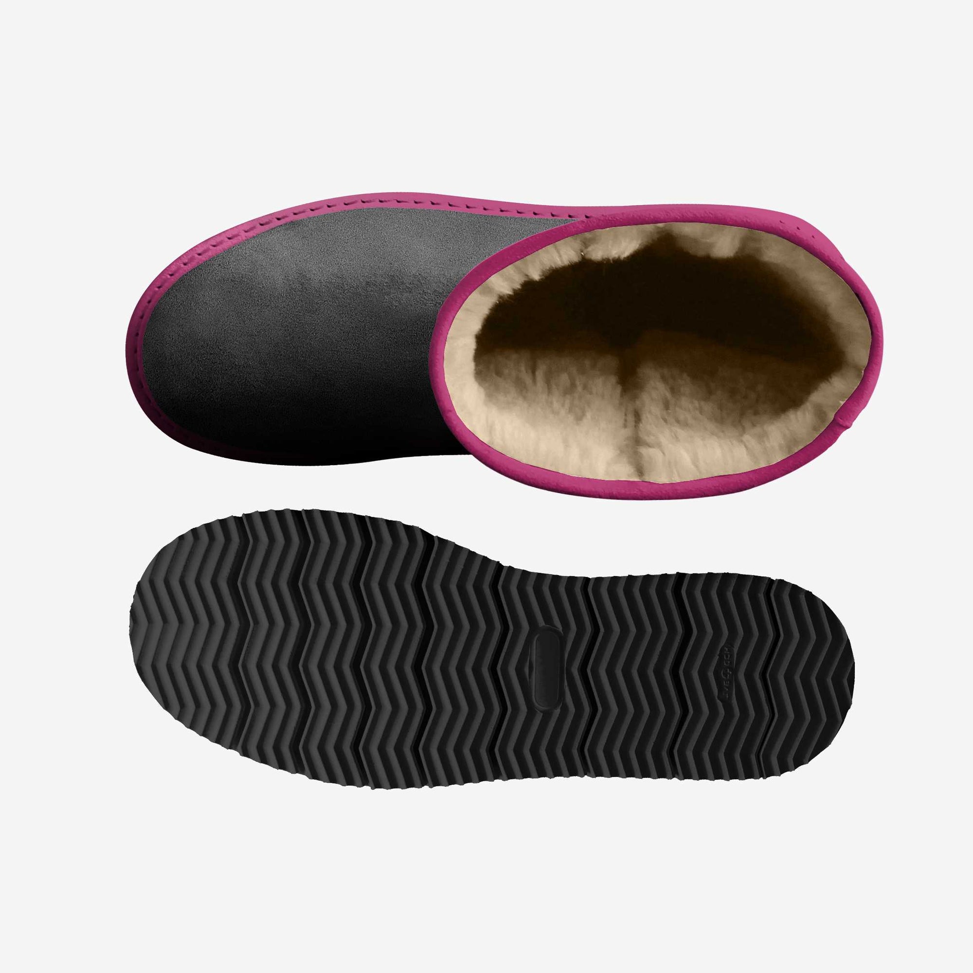 Flap Mid-Boot Dark Grey and Passion Pink