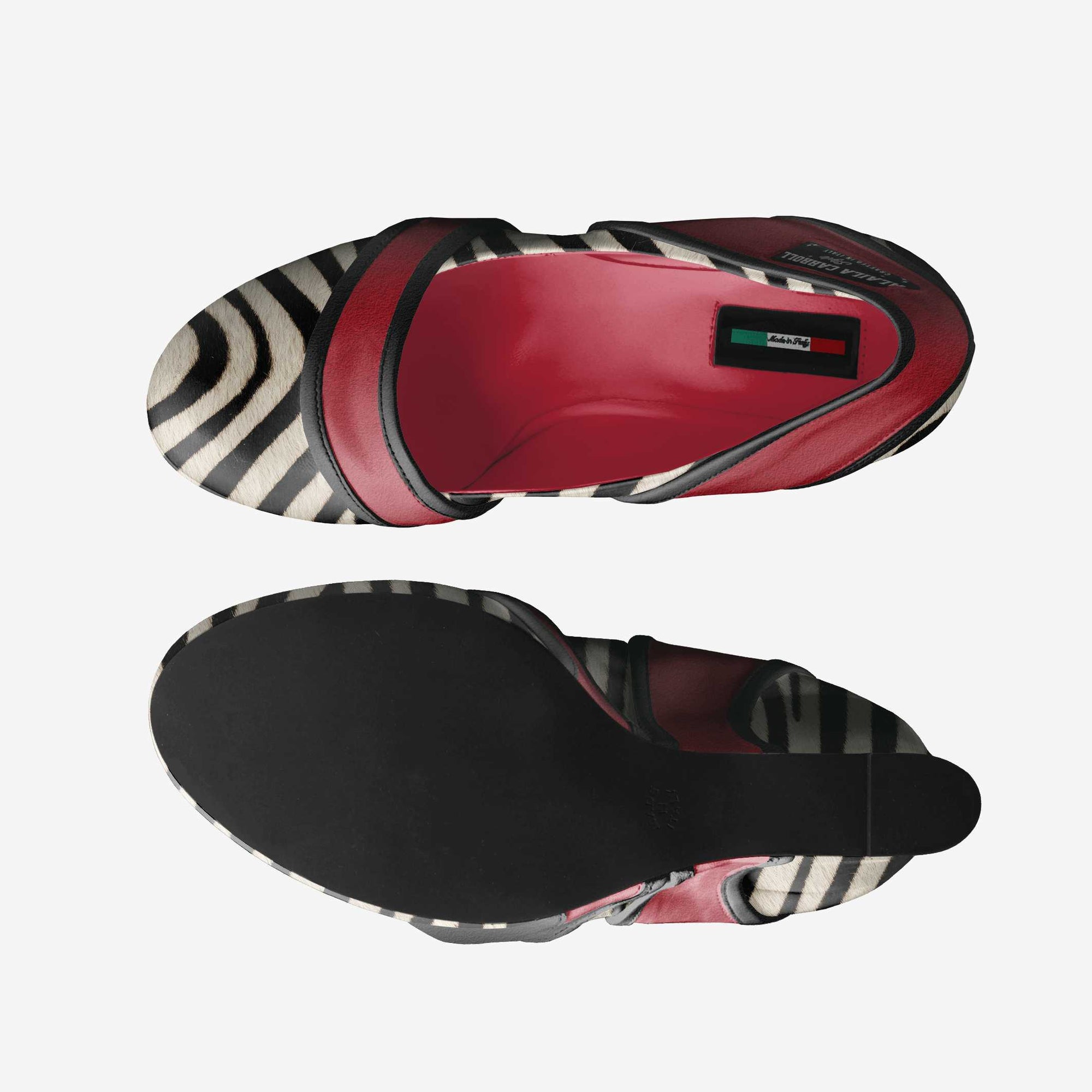 Platform Pump Zebra, Red, & Black