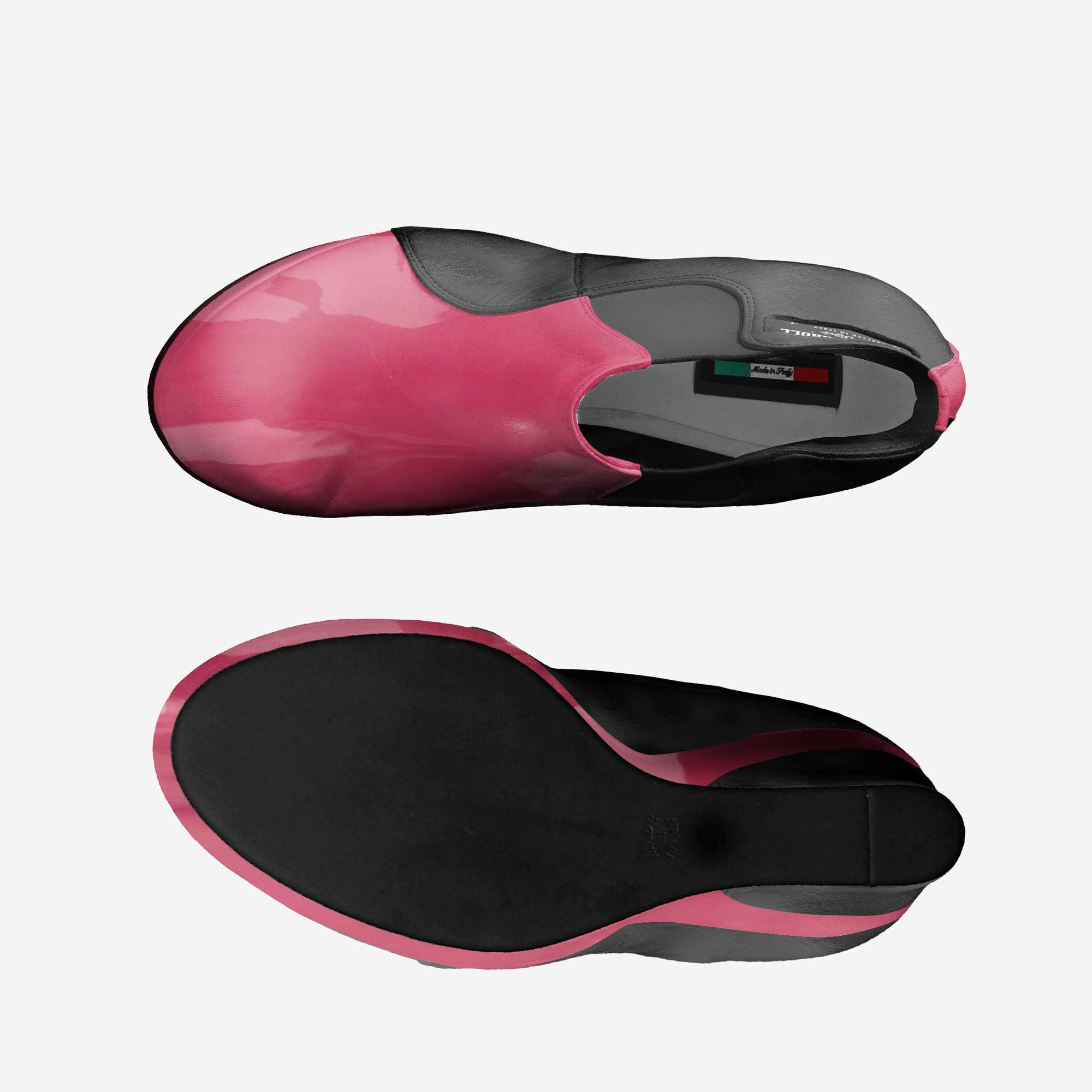 Wedge Ankle Boot Pink & Black