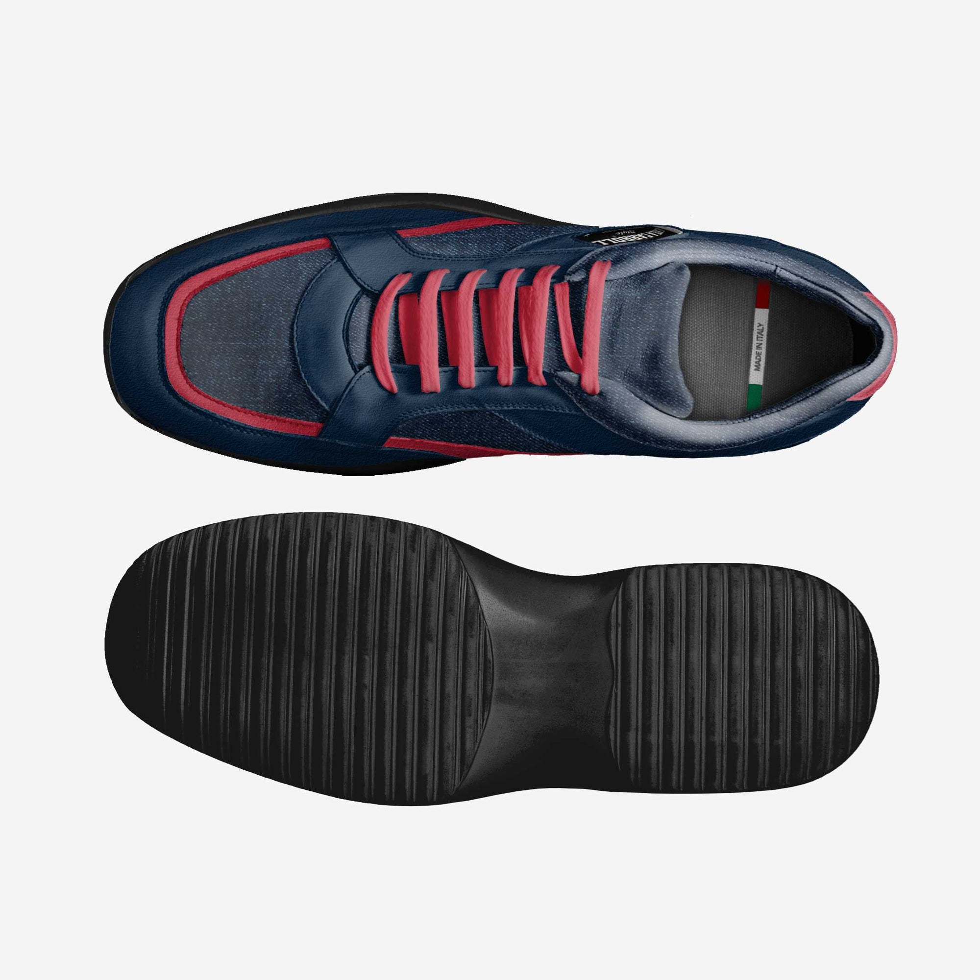 Fashion Walking Sneaker Navy, Red, & Denim