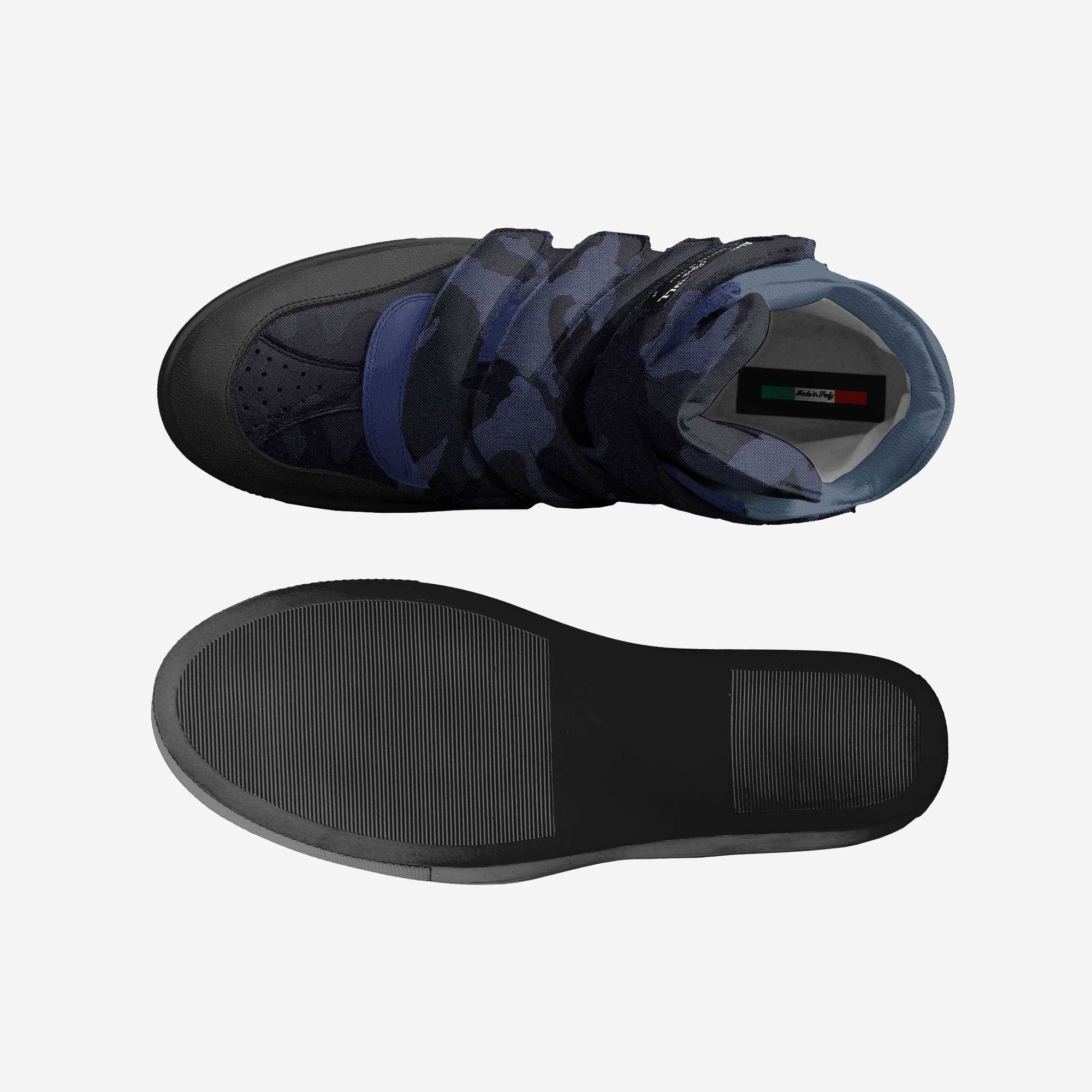 Velcro Wedge Sneaker Blue