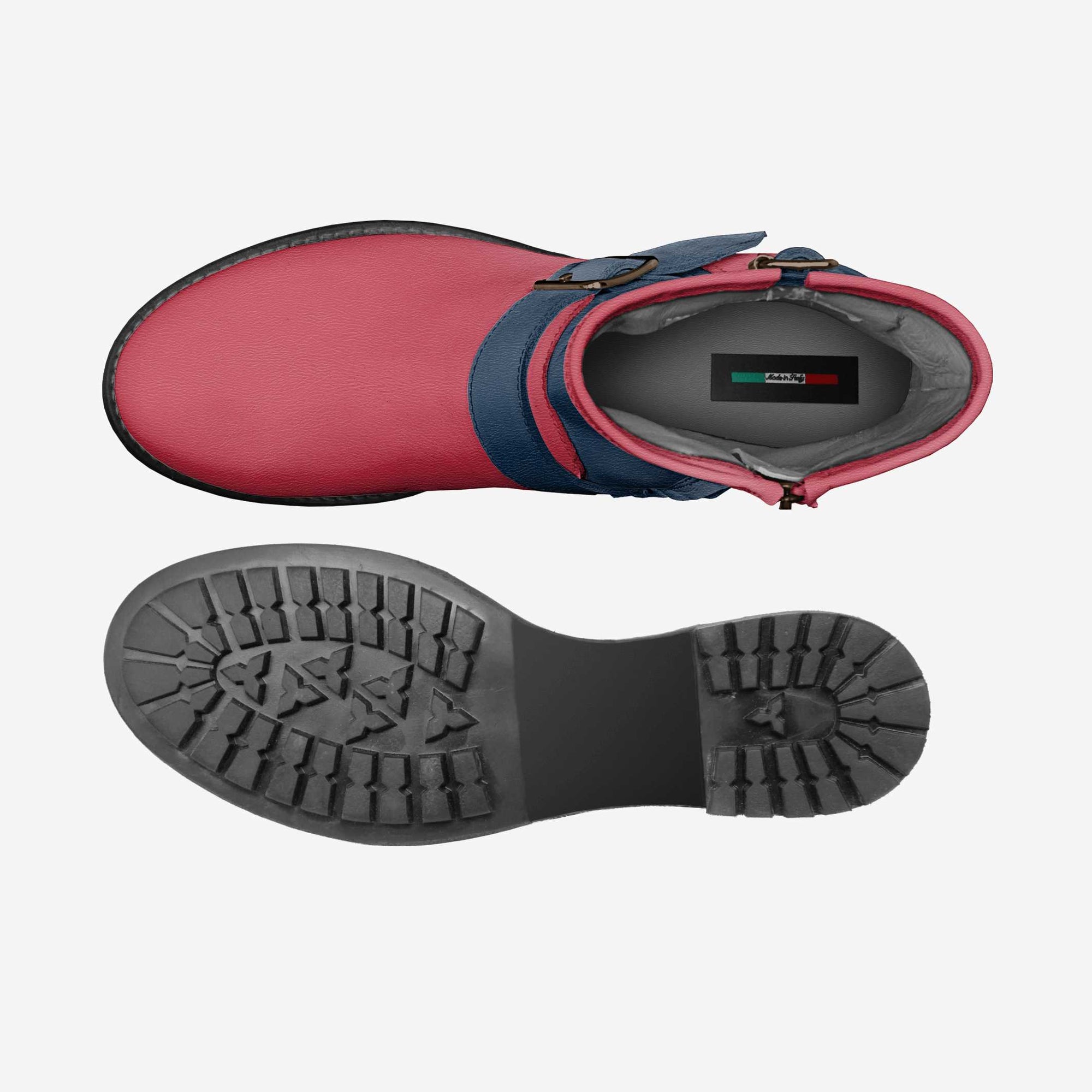 Police Belted Boot Red & Navy