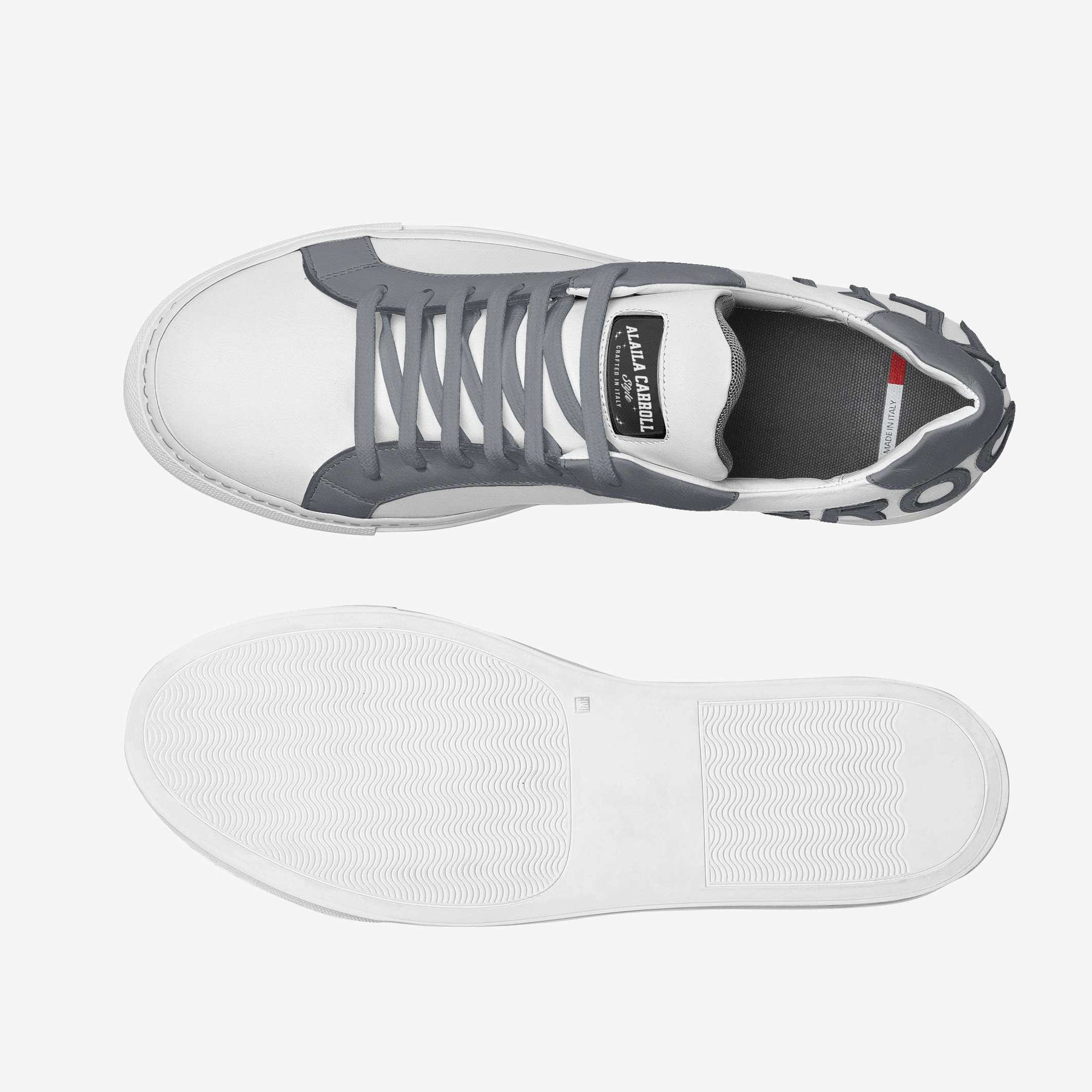 Contemporary Low Top White & Grey