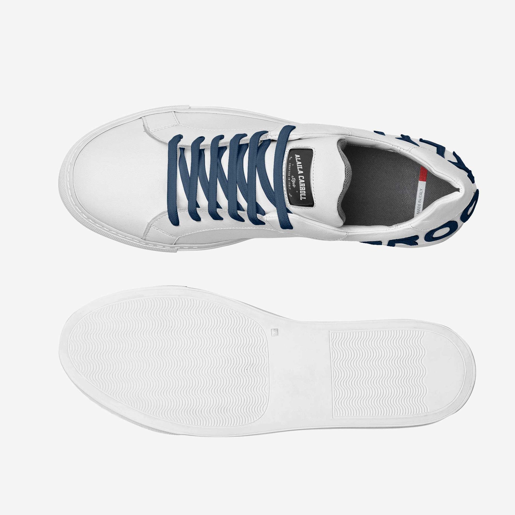 Contemporary Low Top White & Navy