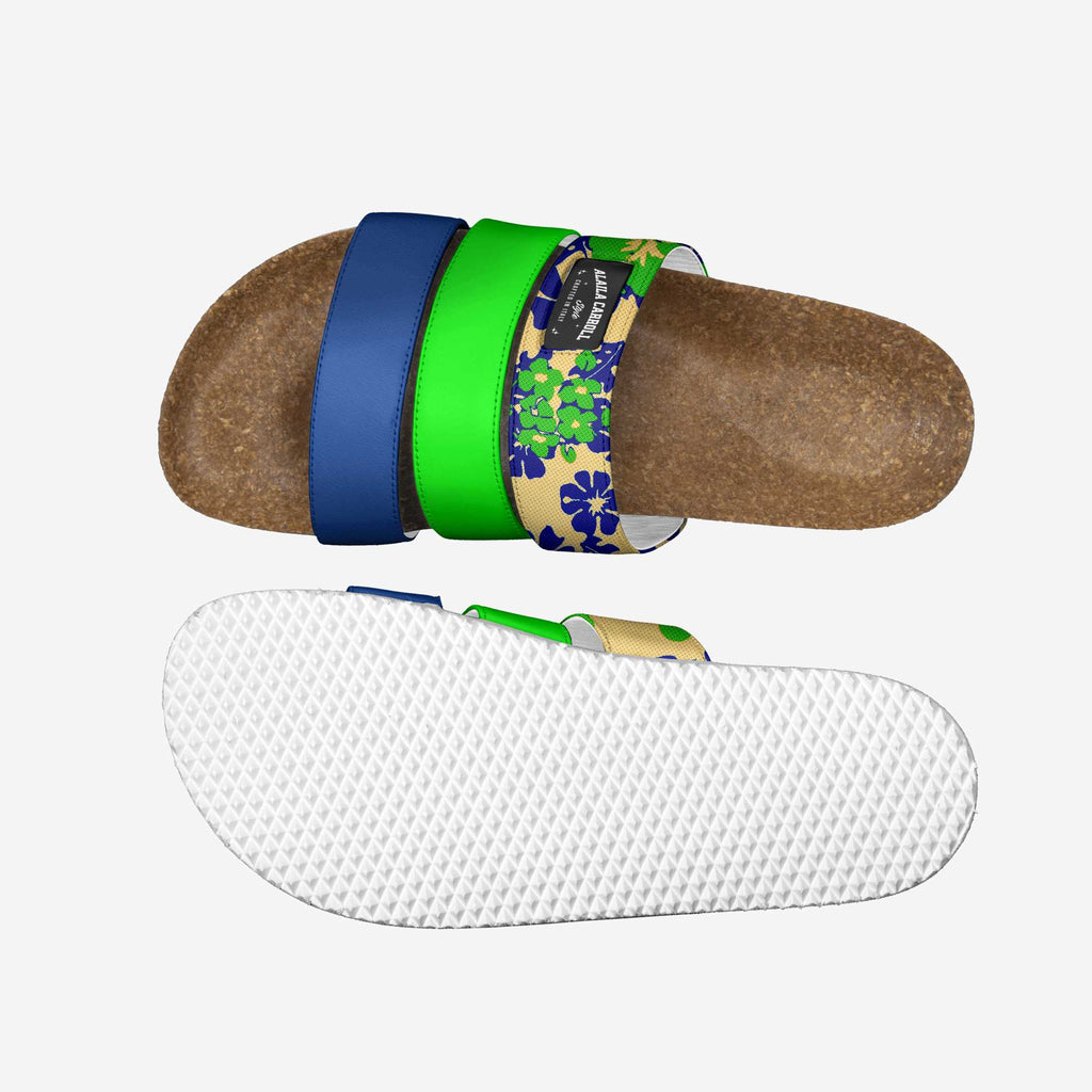 Stripe Sandal Lime Green & Royal Blue | Retro Italian Designer Sandals | Alaila Carroll Style Limited Editions