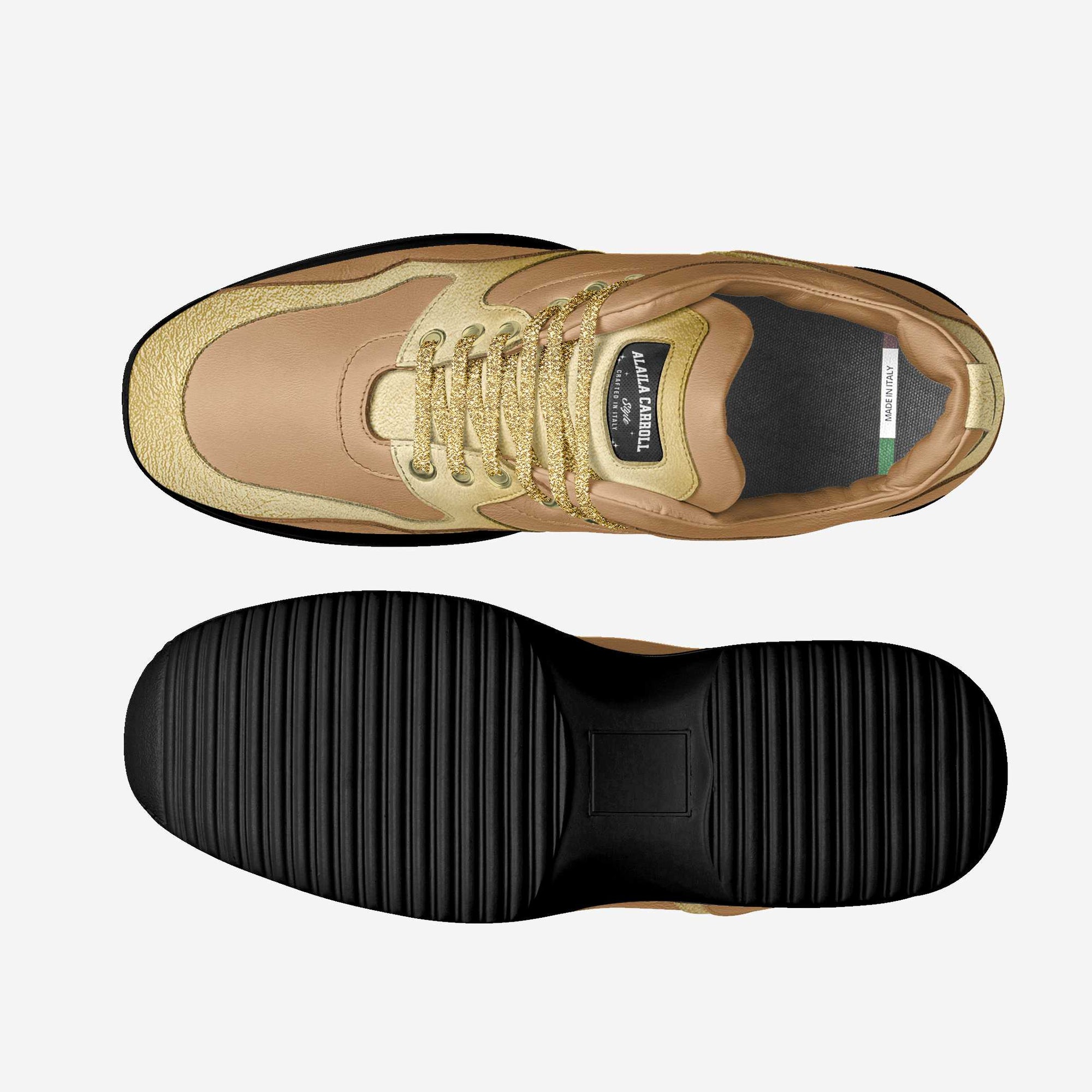 WALKER LOW TOP Tan & Gold