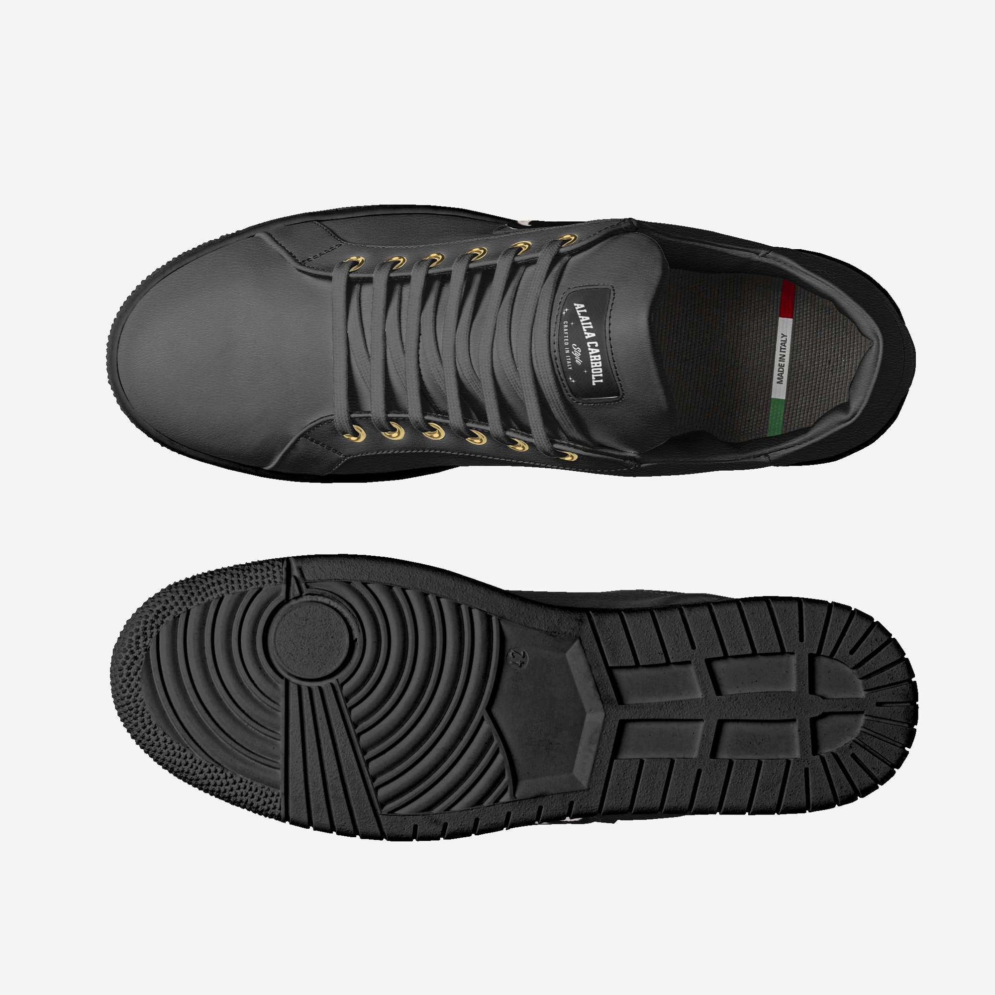 Eco Vintage Low Top Black | Sustainable Designer Sneakers | Alaila Carroll Style