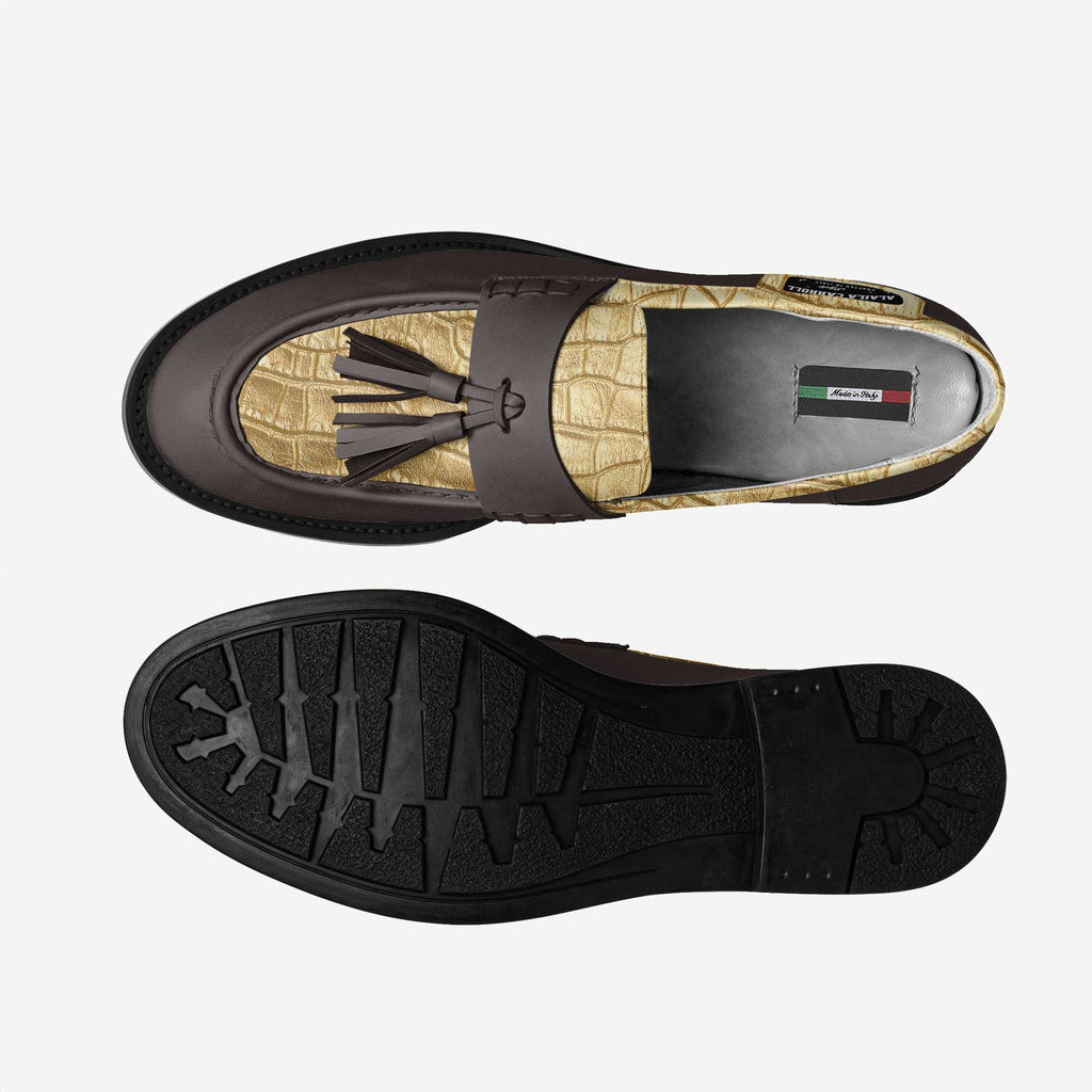 Luxe Classic Loafer Dark Brown & Gold
