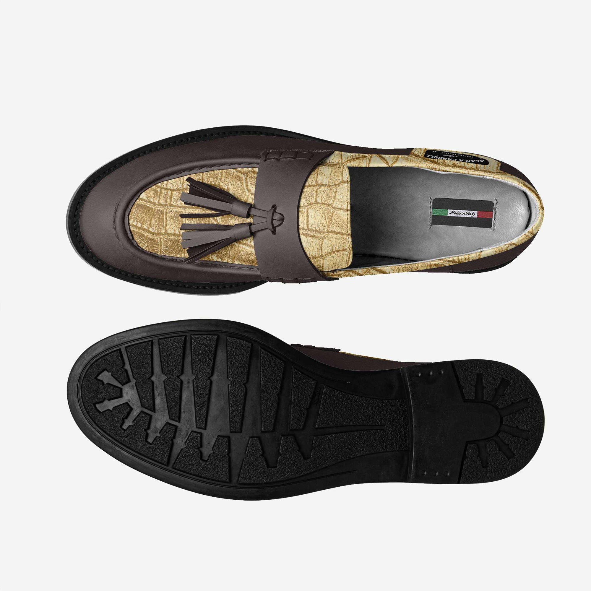 Luxe Classic Loafer Dark Brown & Gold