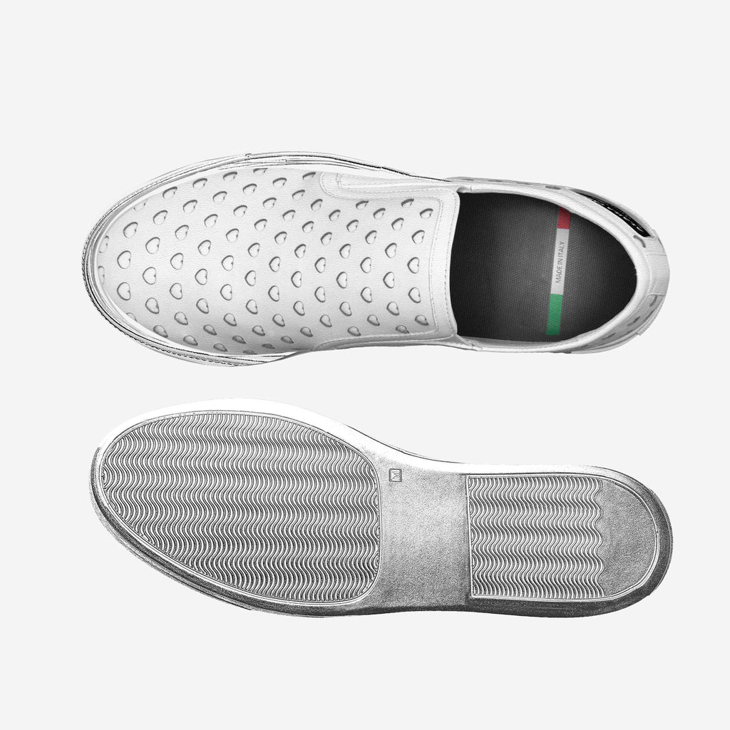 Bridal Hearts Slip-On WHITE & SILVER