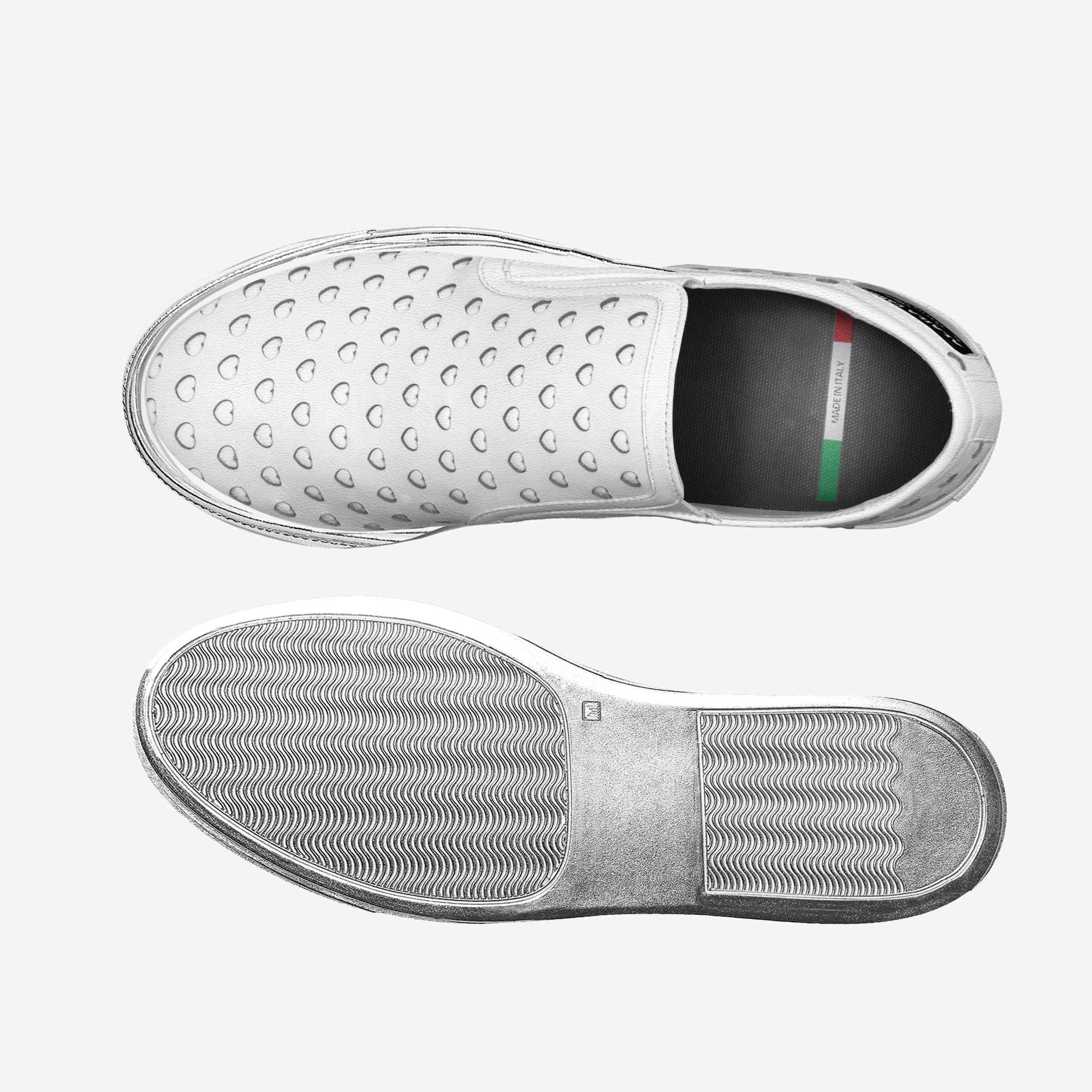 Bridal Hearts Slip-On WHITE & SILVER