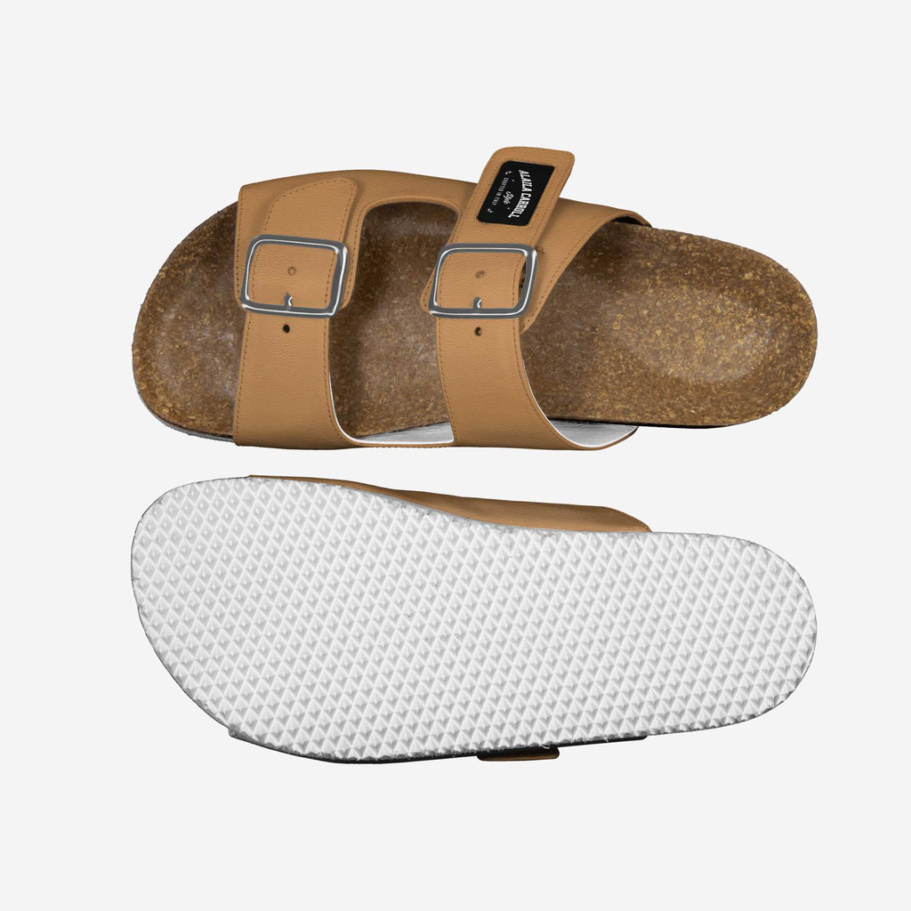 BELT SANDAL – Dark Beige Leather