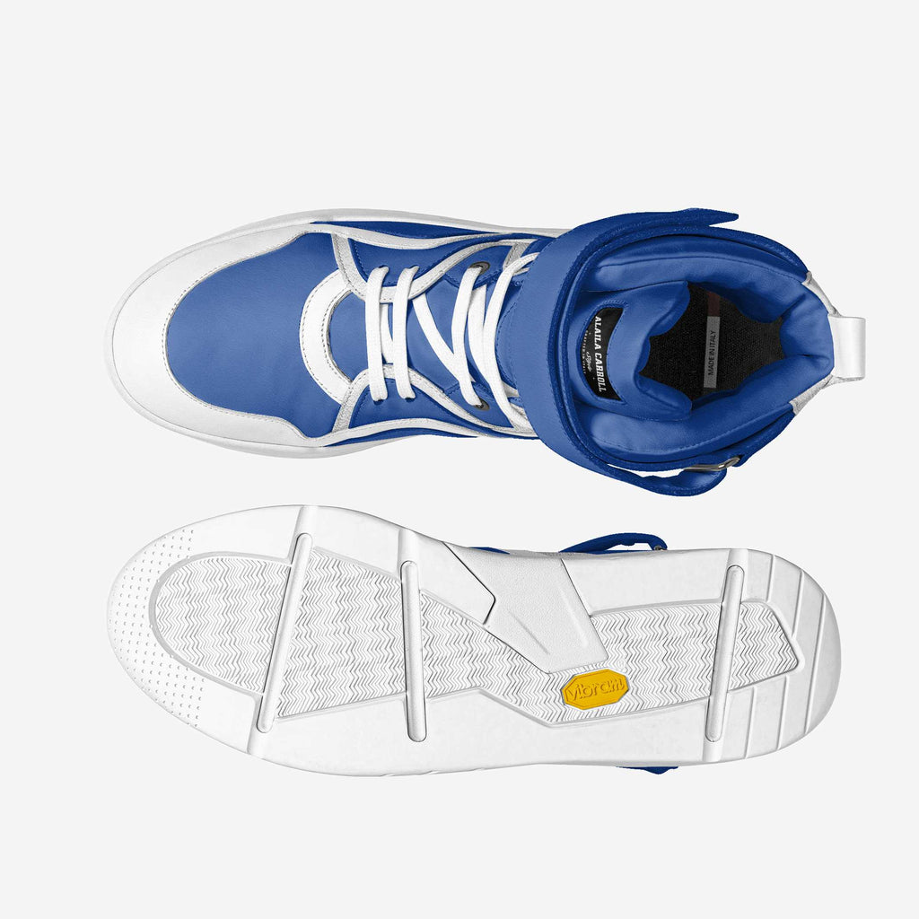 CONTEMPORARY STRAP HIGH TOP Blue, Silver, & White