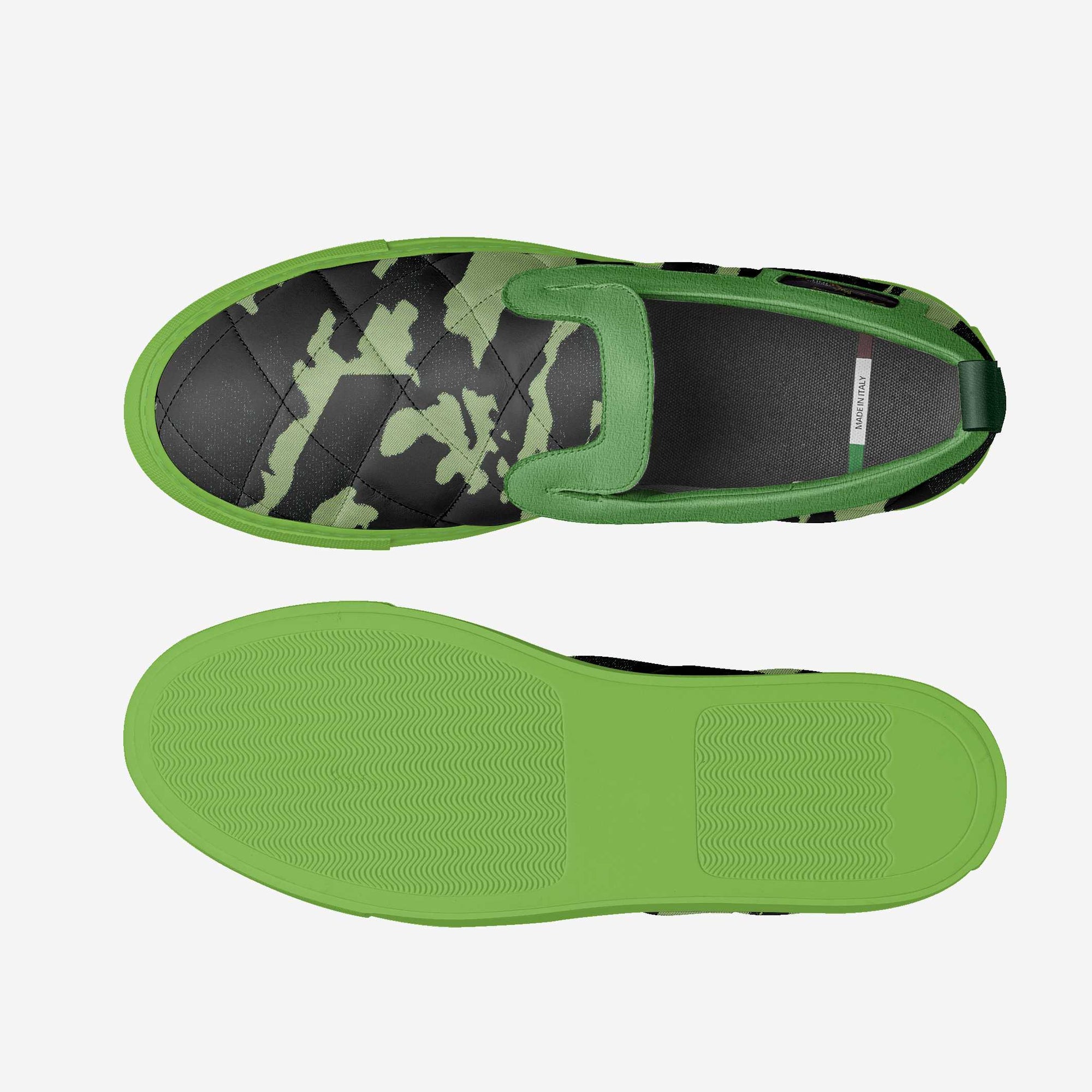 FASHION SLIP ON GREEN & BLACK