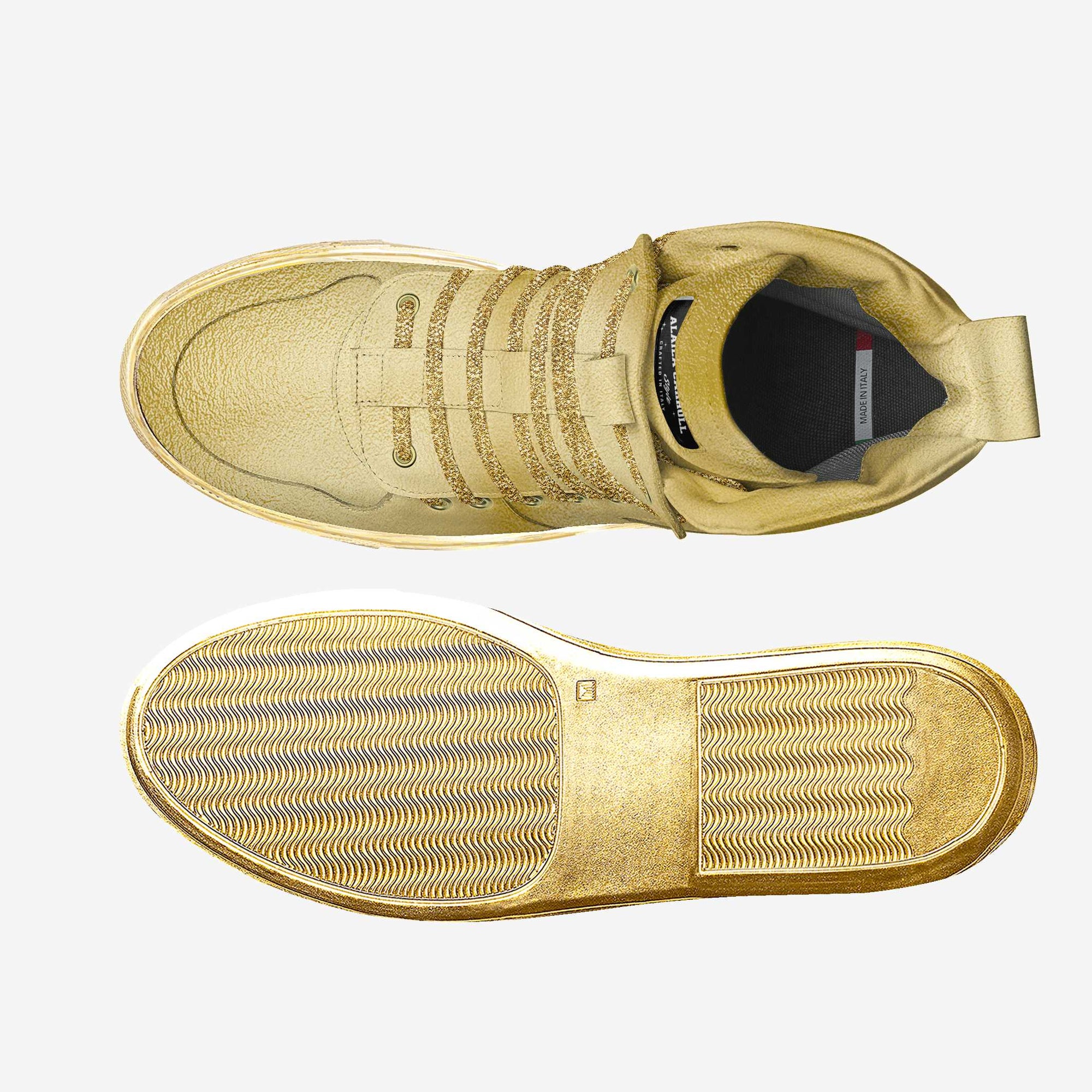 DESIGNER LACED HIGH-TOP – Gold