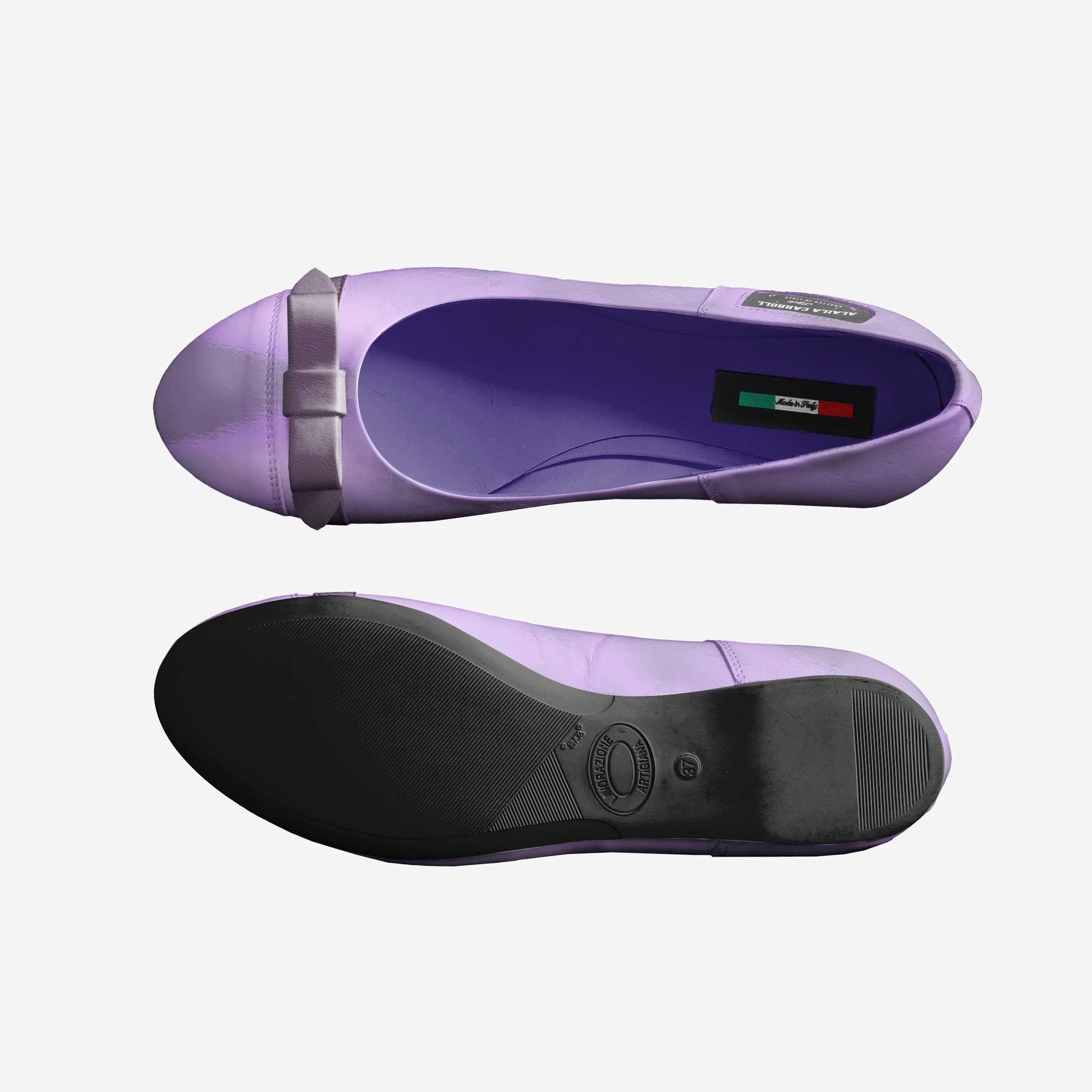 Bow Ballerina Flat, Lavender | Elegant Italian Women’s Flats | Alaila Carroll Style