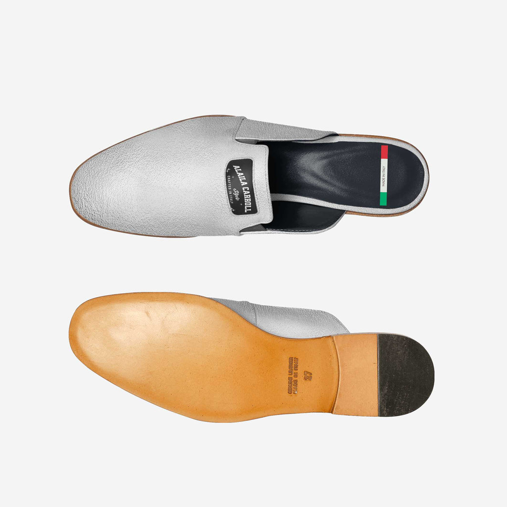 Elegant Mule Slipper Design – Silver