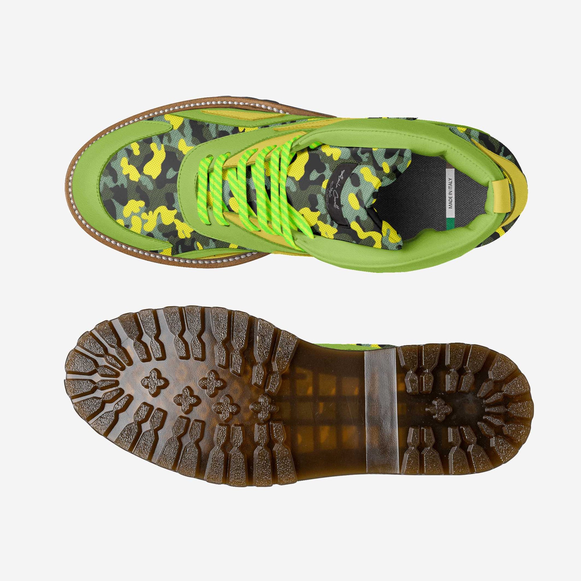 Future Style Boot Green & Yellow