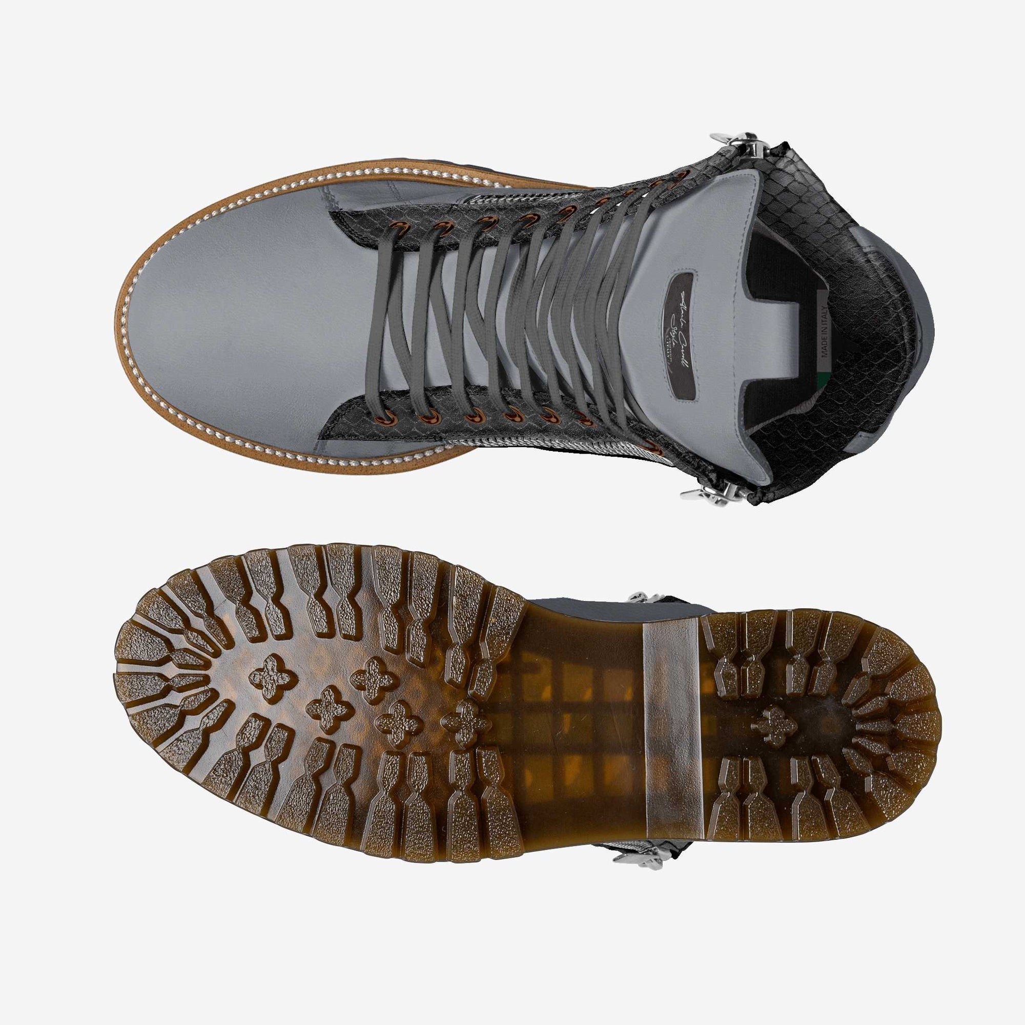 ZIP BOOT HIGH TOP Grey & Black
