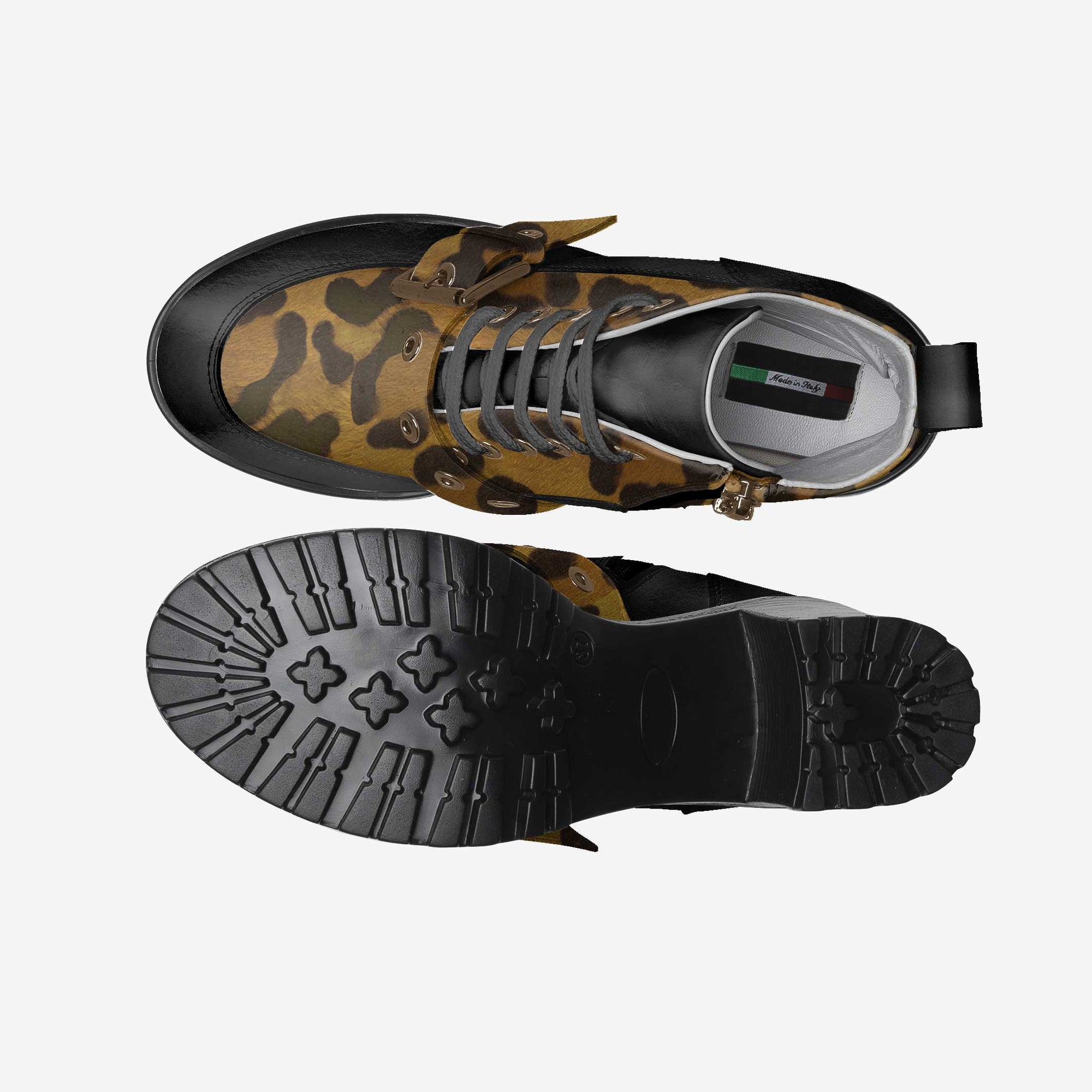 Laced Sporty Boot Black & Jaguar