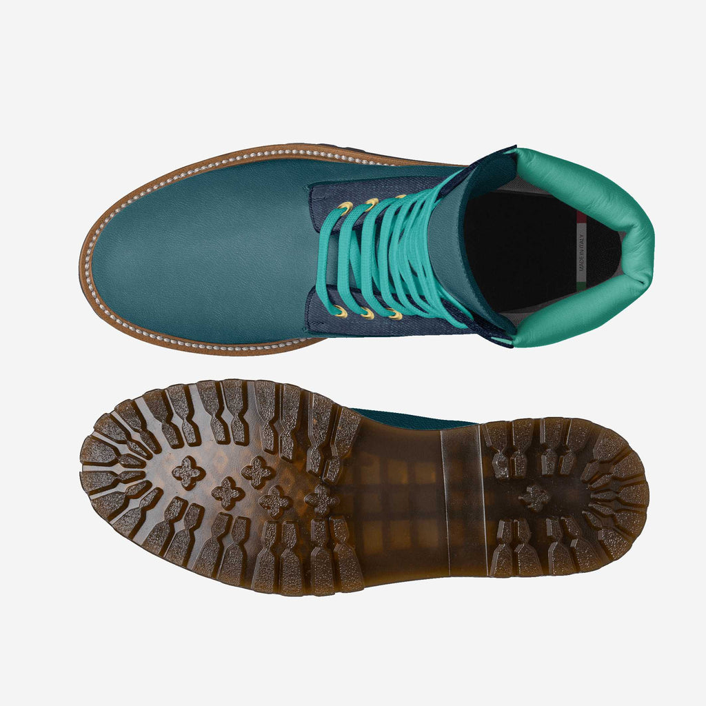 Classic Street High Boot Premium Jeans, Octane Leather & Aquatic Leather – Modern Street Style with Italian Craftsmanship