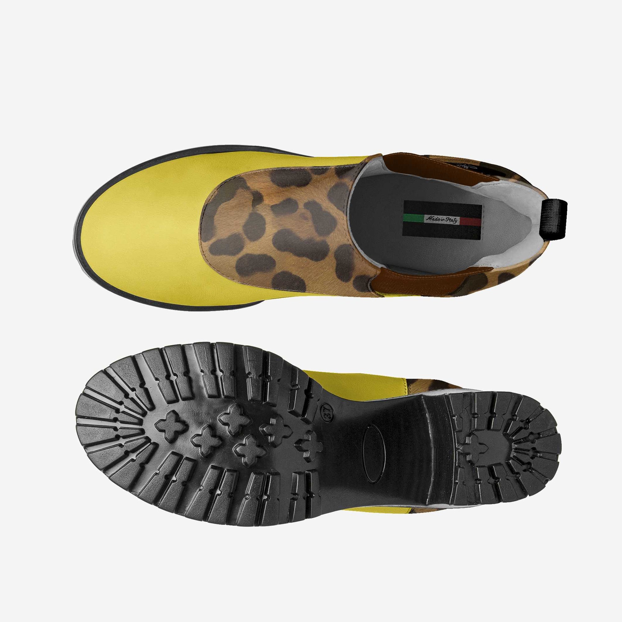 Slip-On Designer Boot Leopard & Mustard