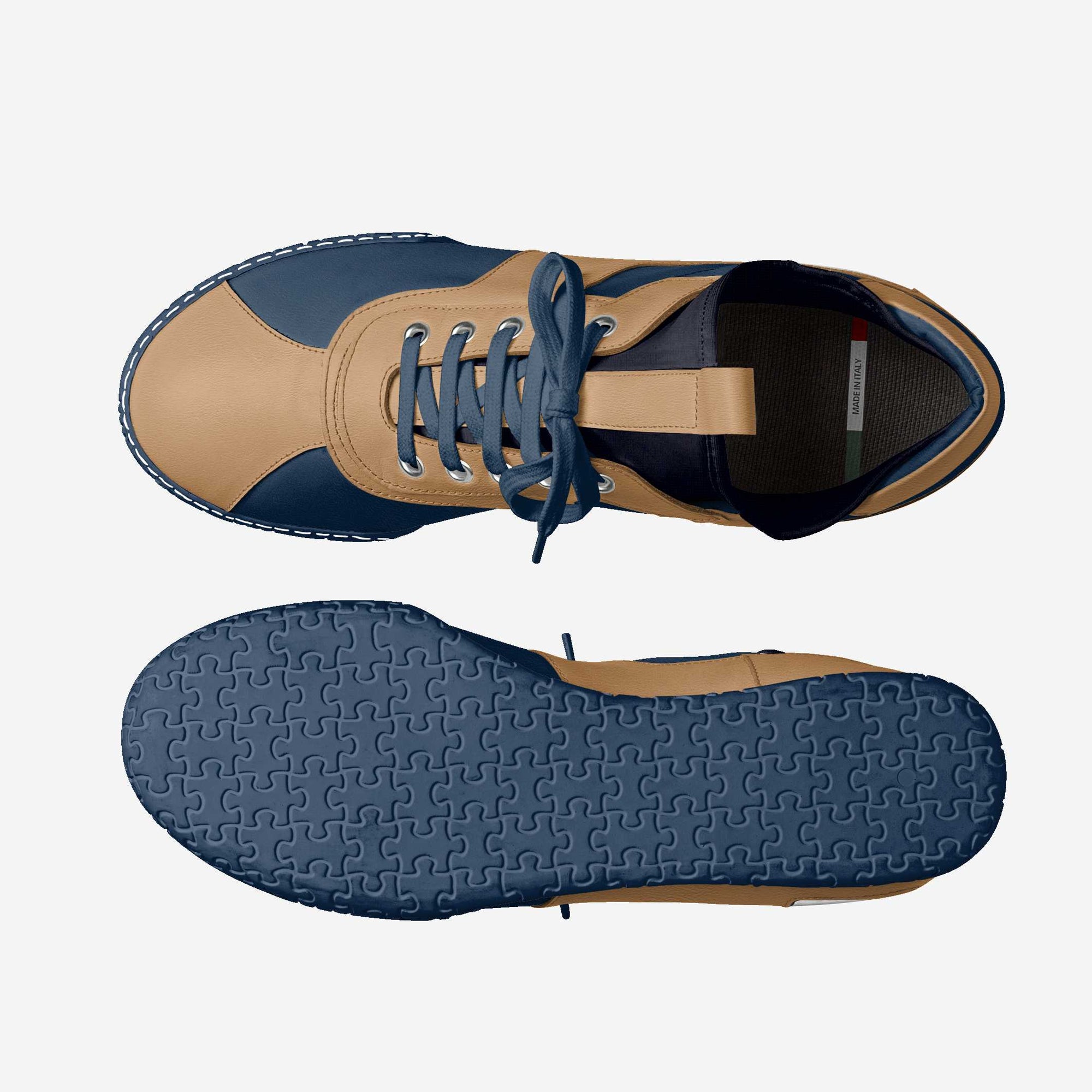 MODERN SOCK LOW TOP Tan & Navy
