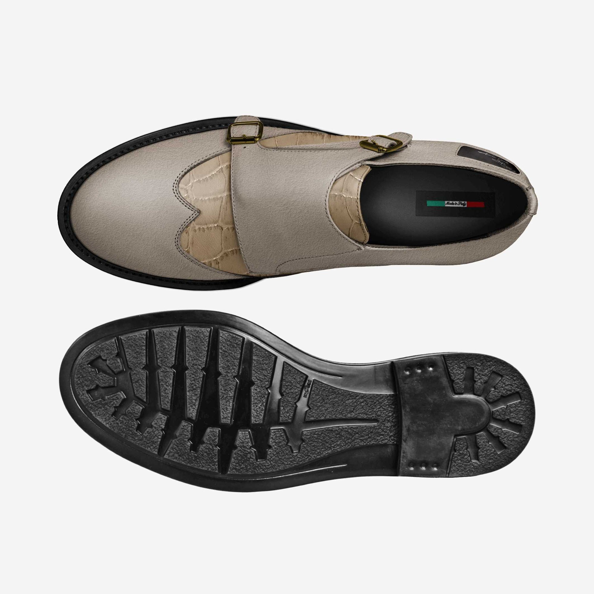 Traditional Monk Strap Tan & Croc