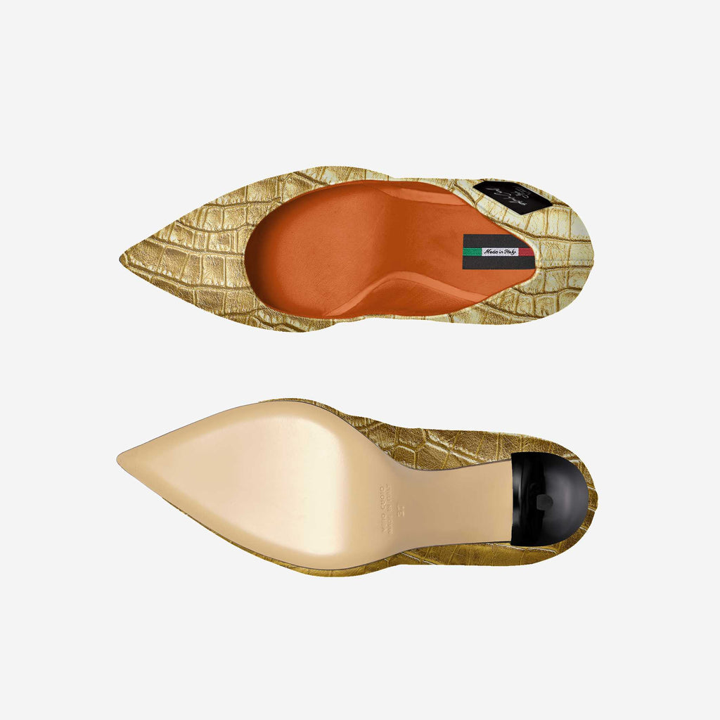 Full Cut High Heel Gold
