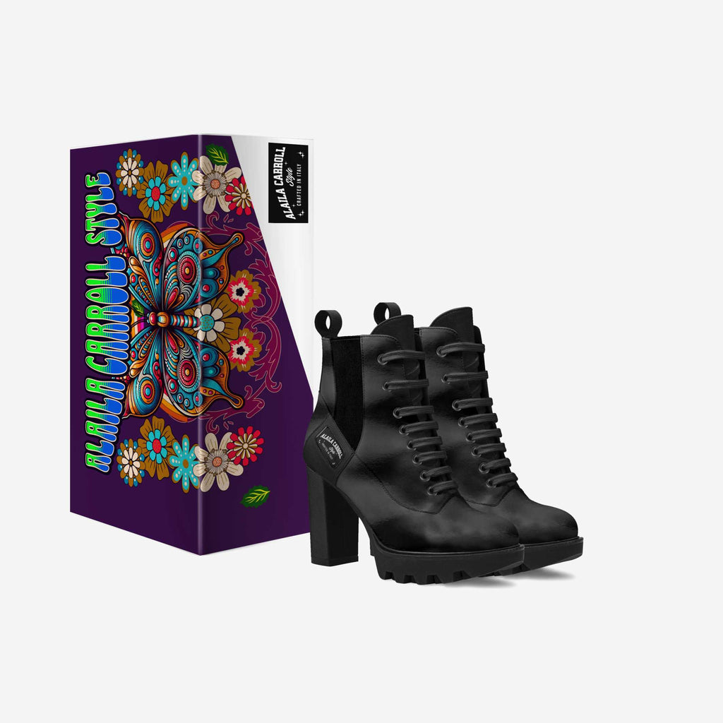 Laced Designer Boot Black