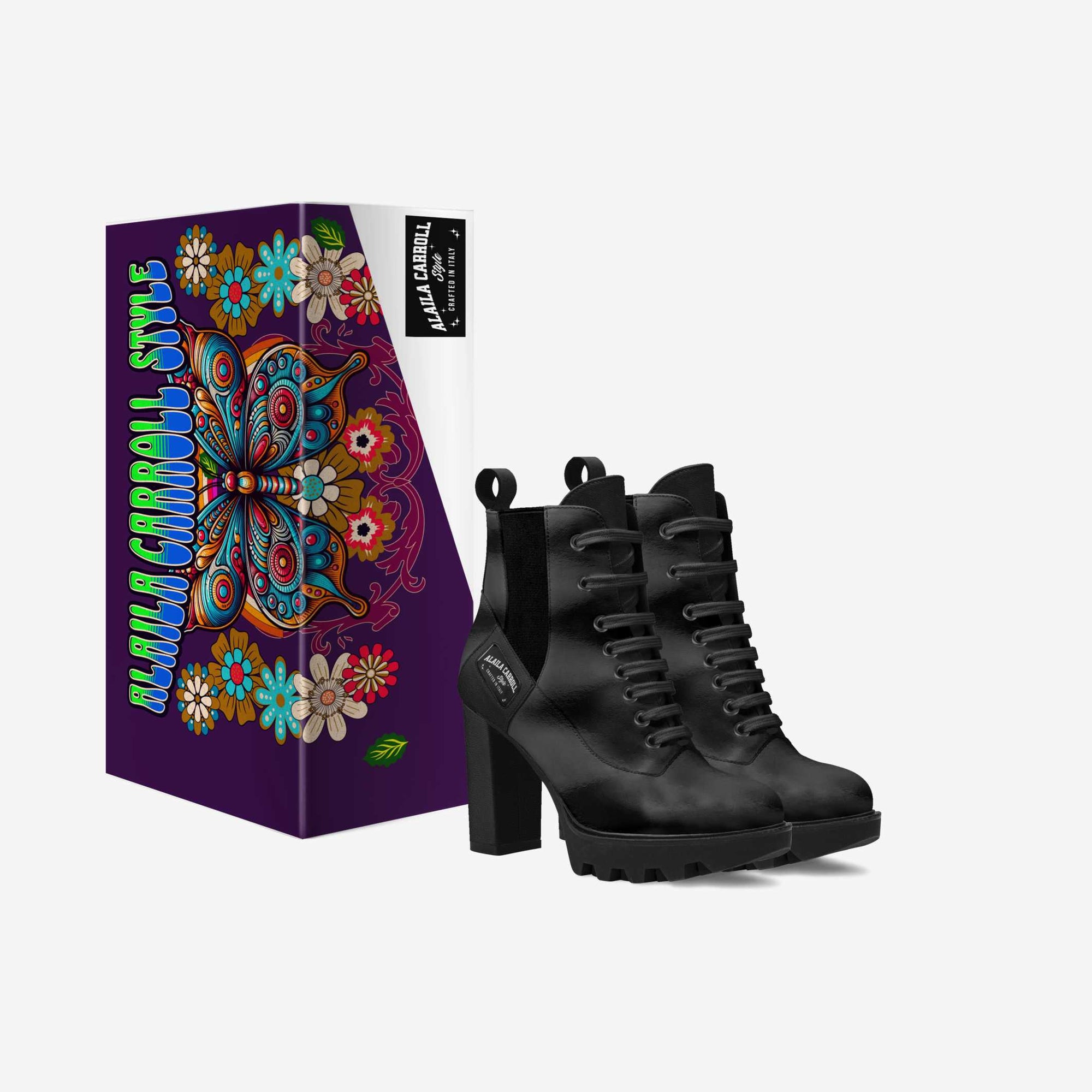 Laced Designer Boot Black