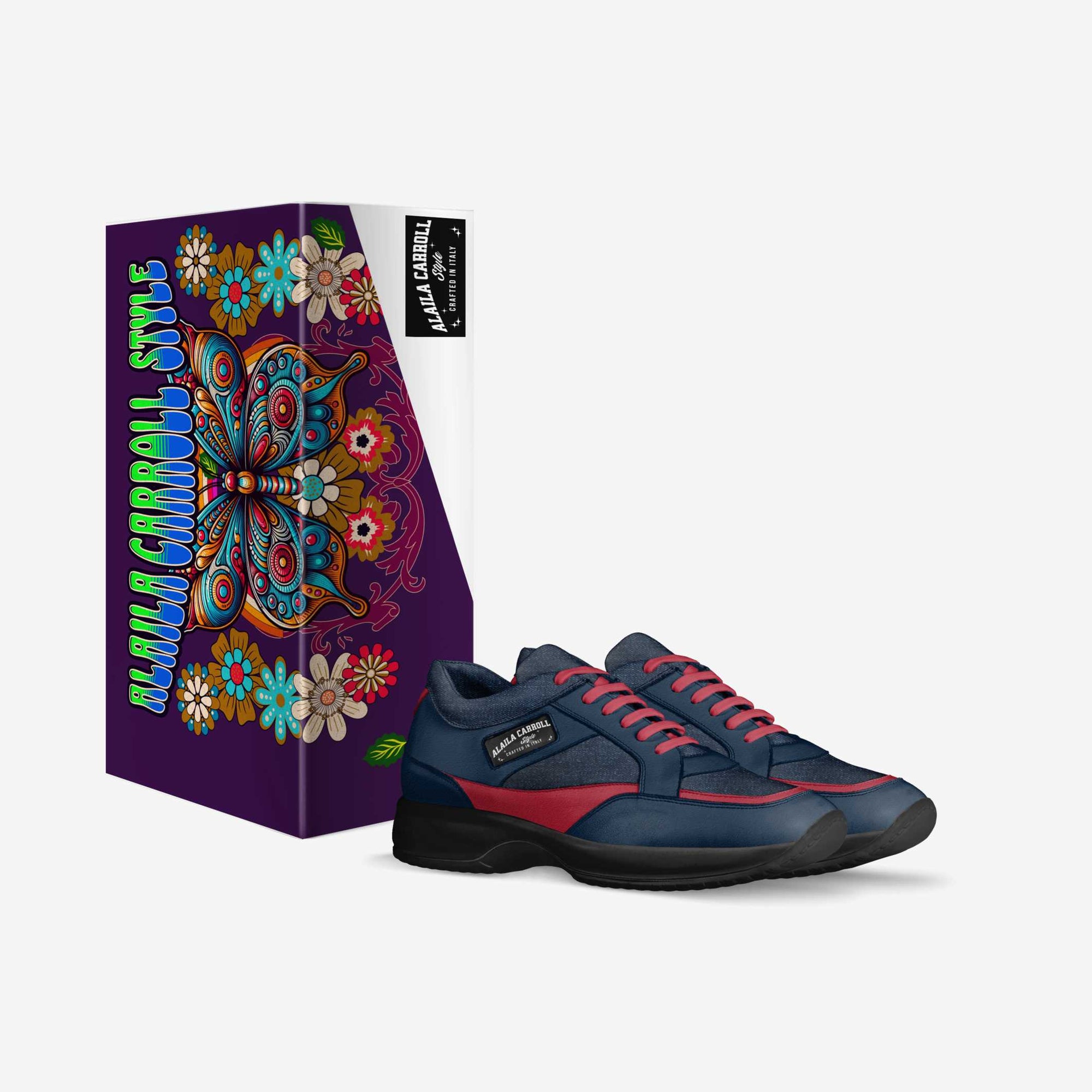 Fashion Walking Sneaker Navy, Red, & Denim