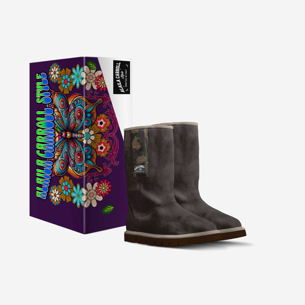 Flap Mid-Boot Dark Brown & Camo