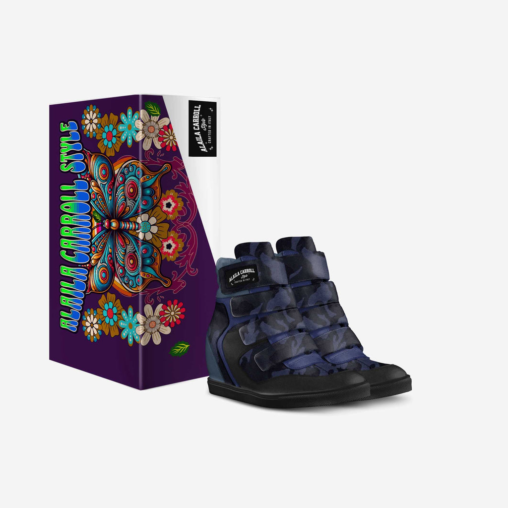 Velcro Wedge Sneaker Blue