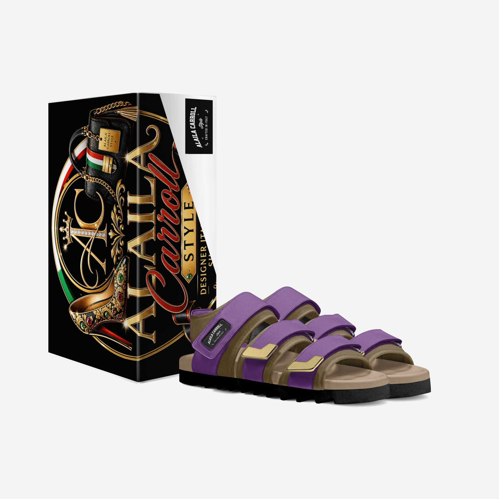 TRIPLE STRIPES LUXURY SANDAL – Mud Lycra & Mauve Leather