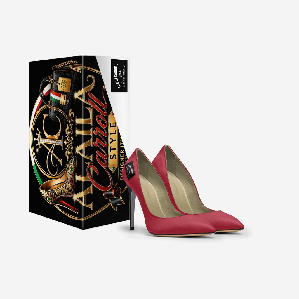 FULL CUT HIGH HEEL – Red with Black Heels
