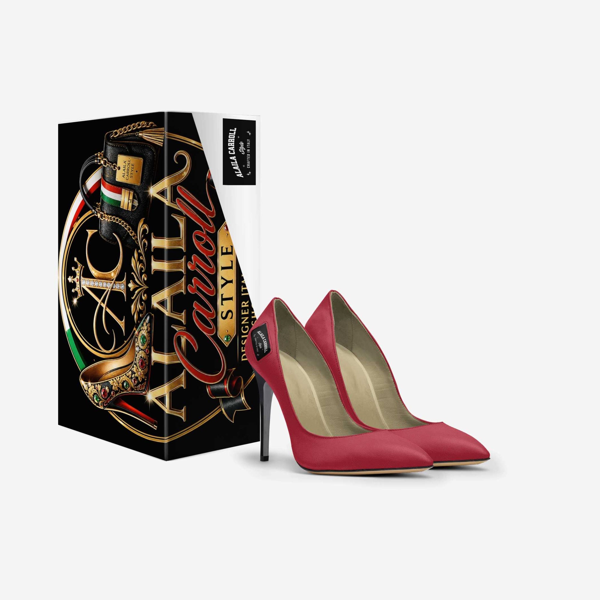 FULL CUT HIGH HEEL – Red with Black Heels