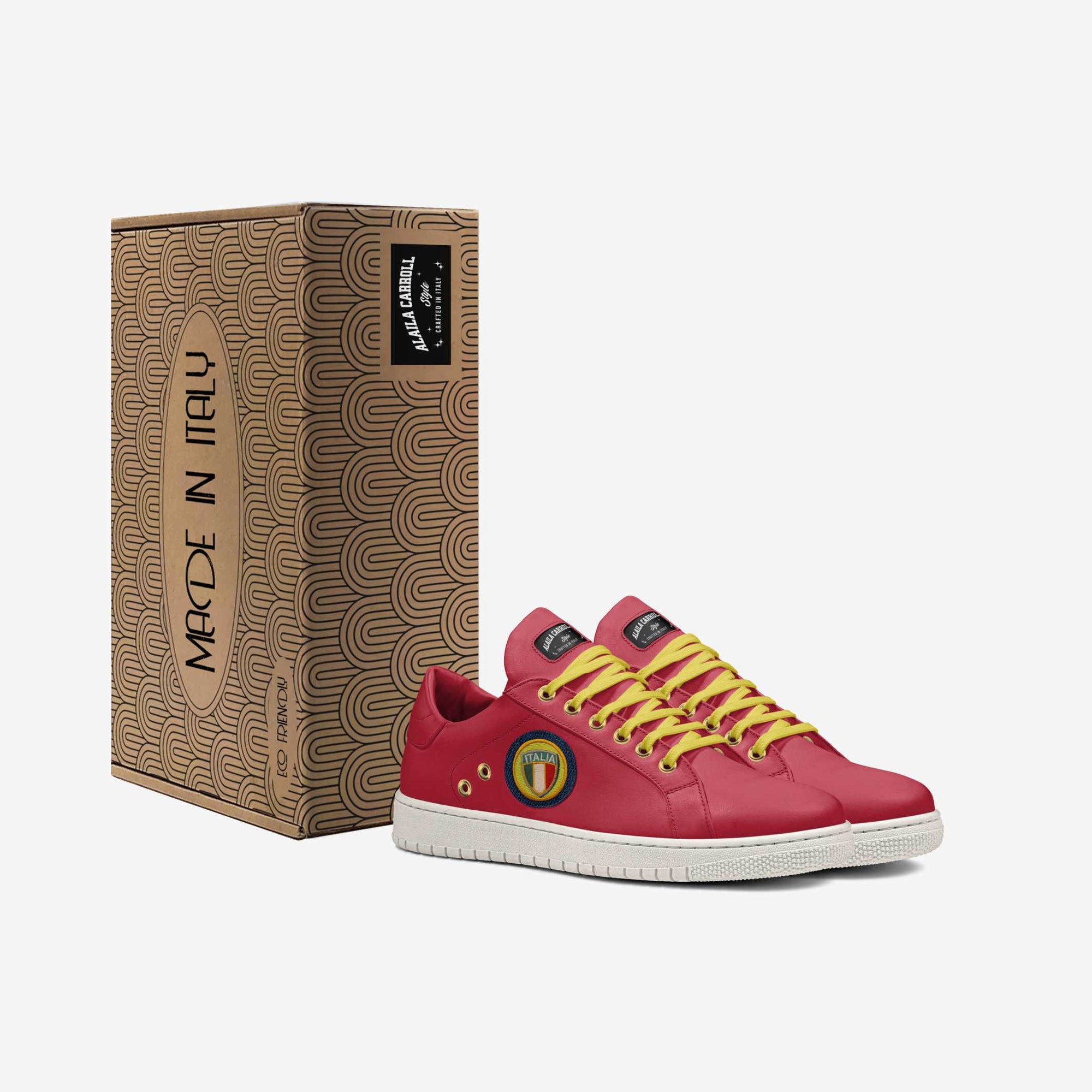 ECO VINTAGE LOW TOP – Red & Yellow with Italia Patch