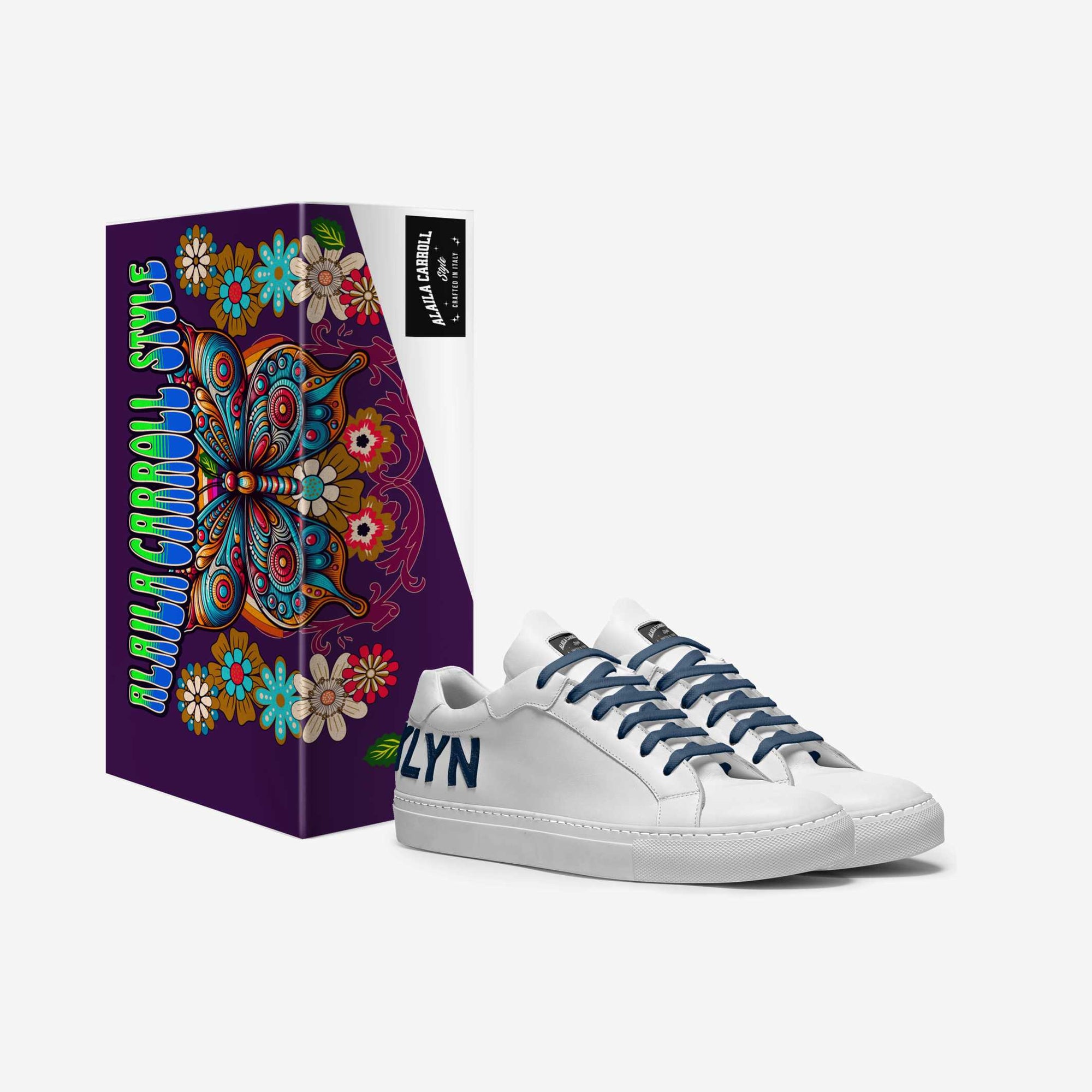 Contemporary Low Top White & Navy